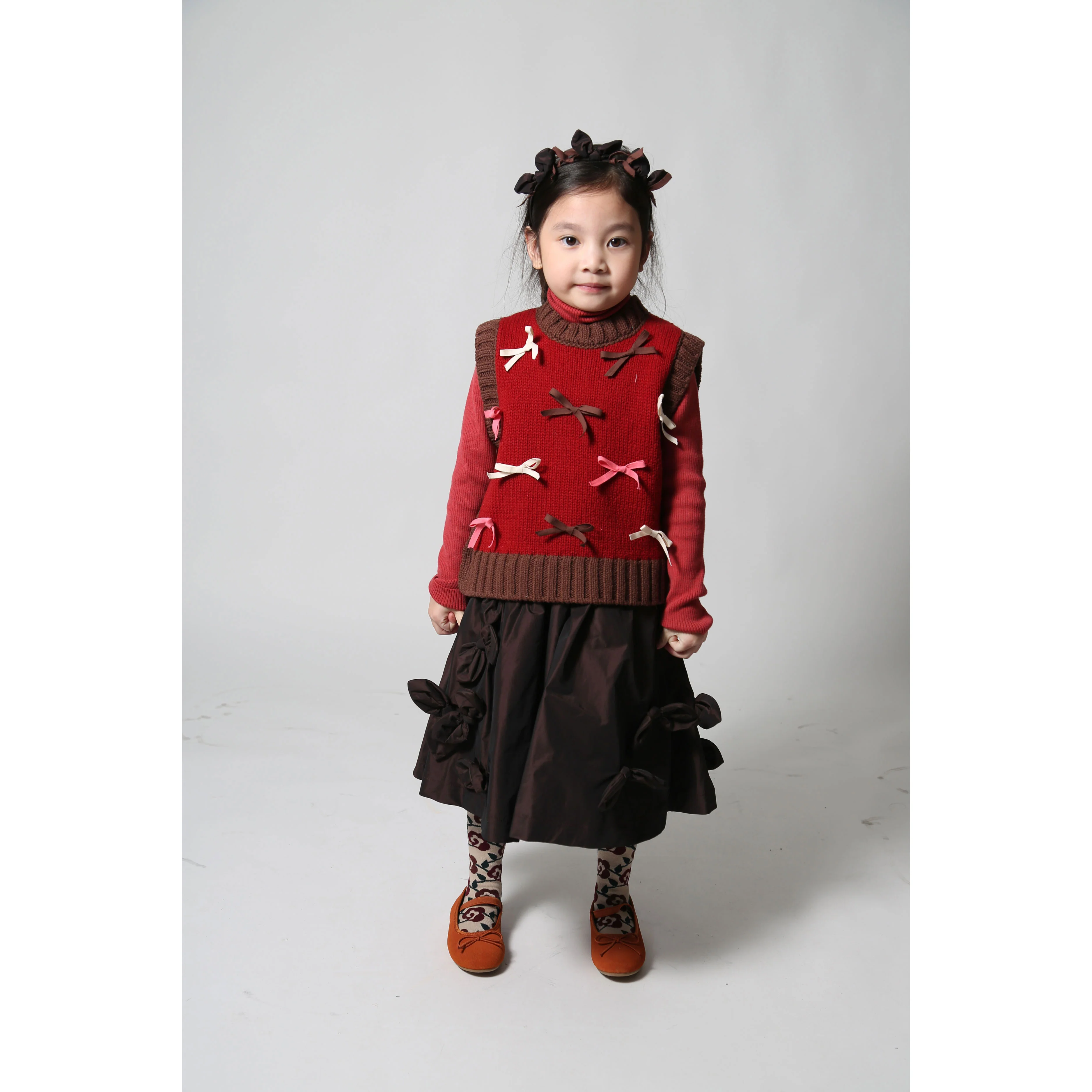 Tia Cibani Raisin Estrella Bow Embellished Skirt - Image 2