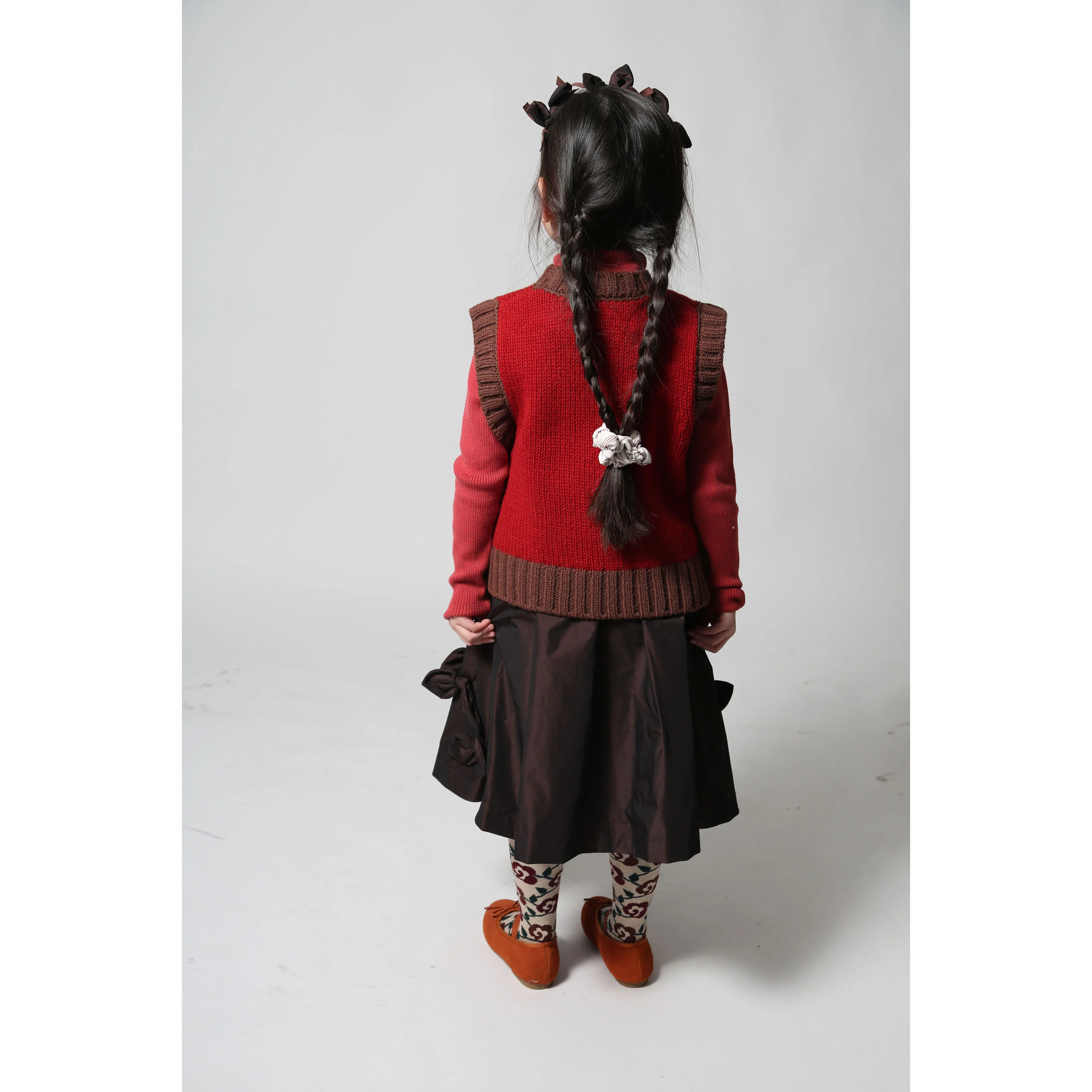 Tia Cibani Raisin Estrella Bow Embellished Skirt - Image 3