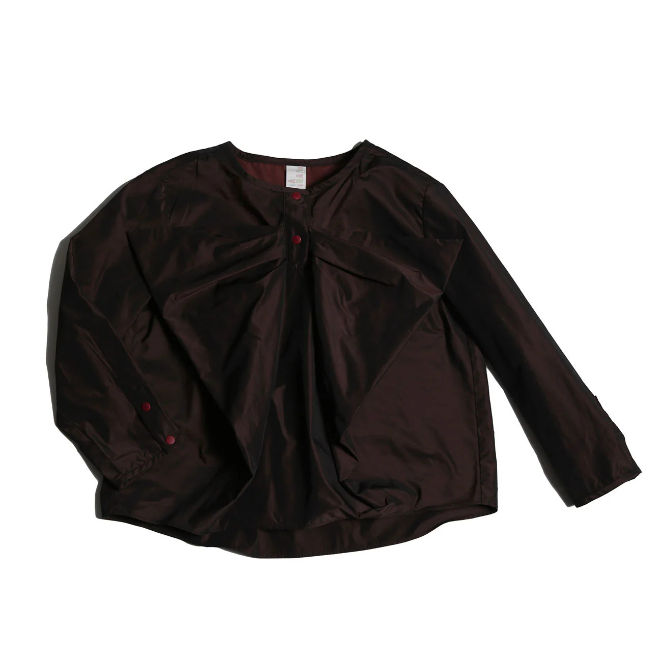 Tia Cibani Raisin Estrella Draped Bow Blouse