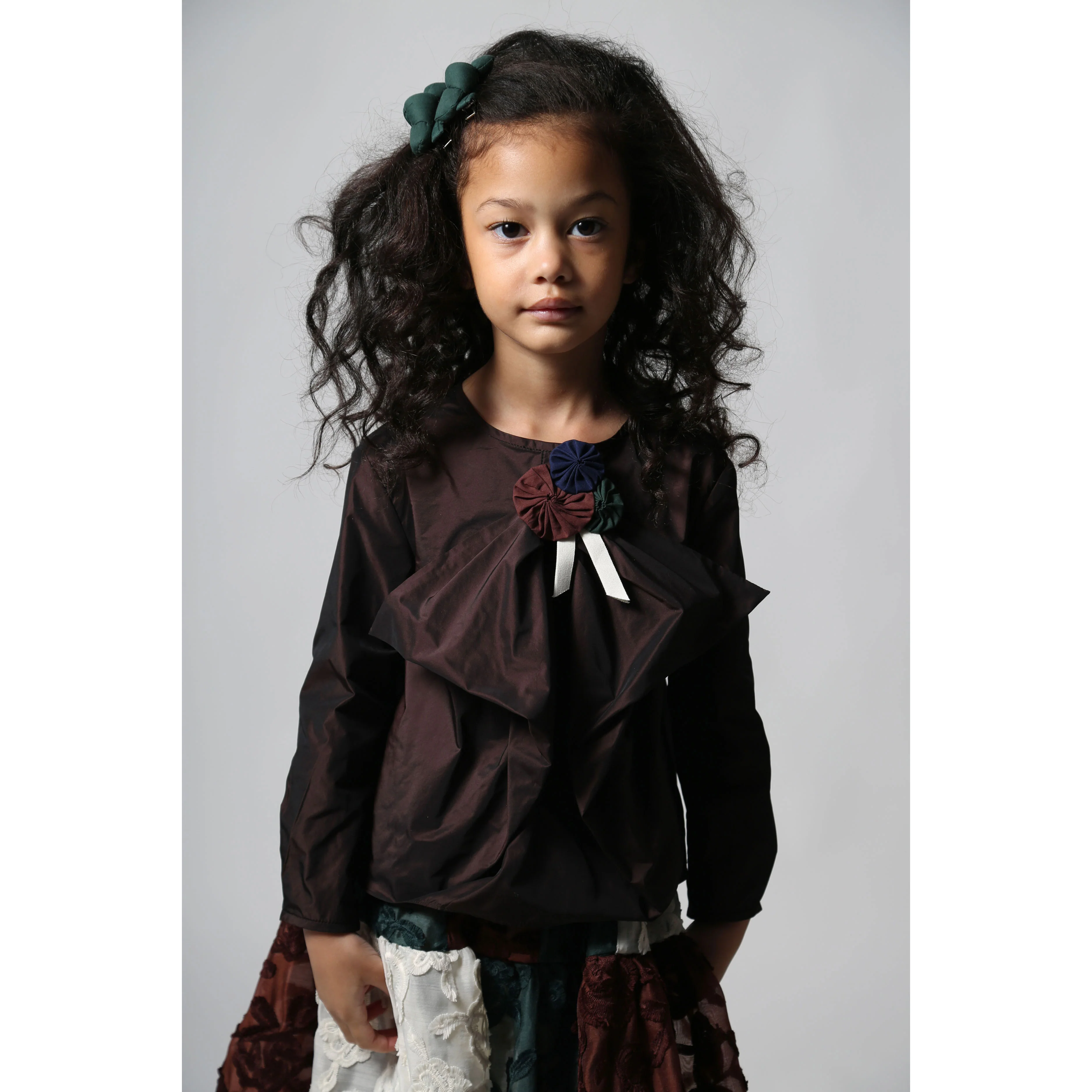 Tia Cibani Raisin Estrella Draped Bow Blouse - Image 5