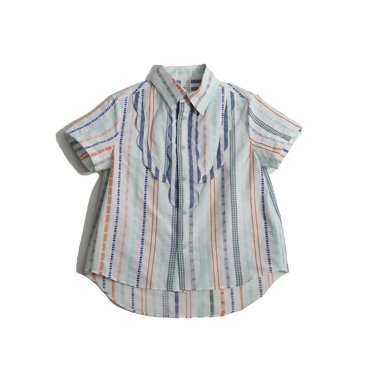 Tia Cibani Sugar Mix Atticus Scalloped Snap Shirt