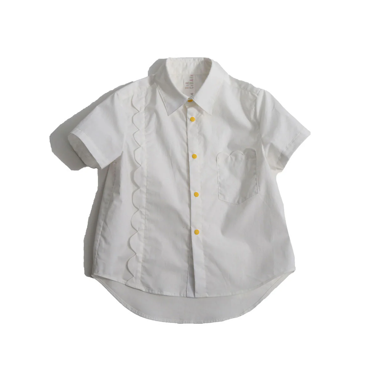 Tia Cibani Sugar Nikos Scalloped Snap Shirt