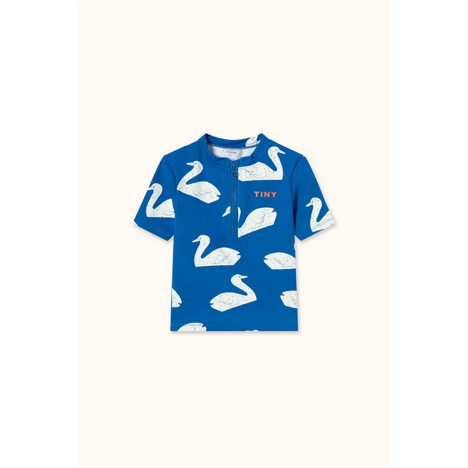 Tiny Cottons Blue Big Swans Swim Tee