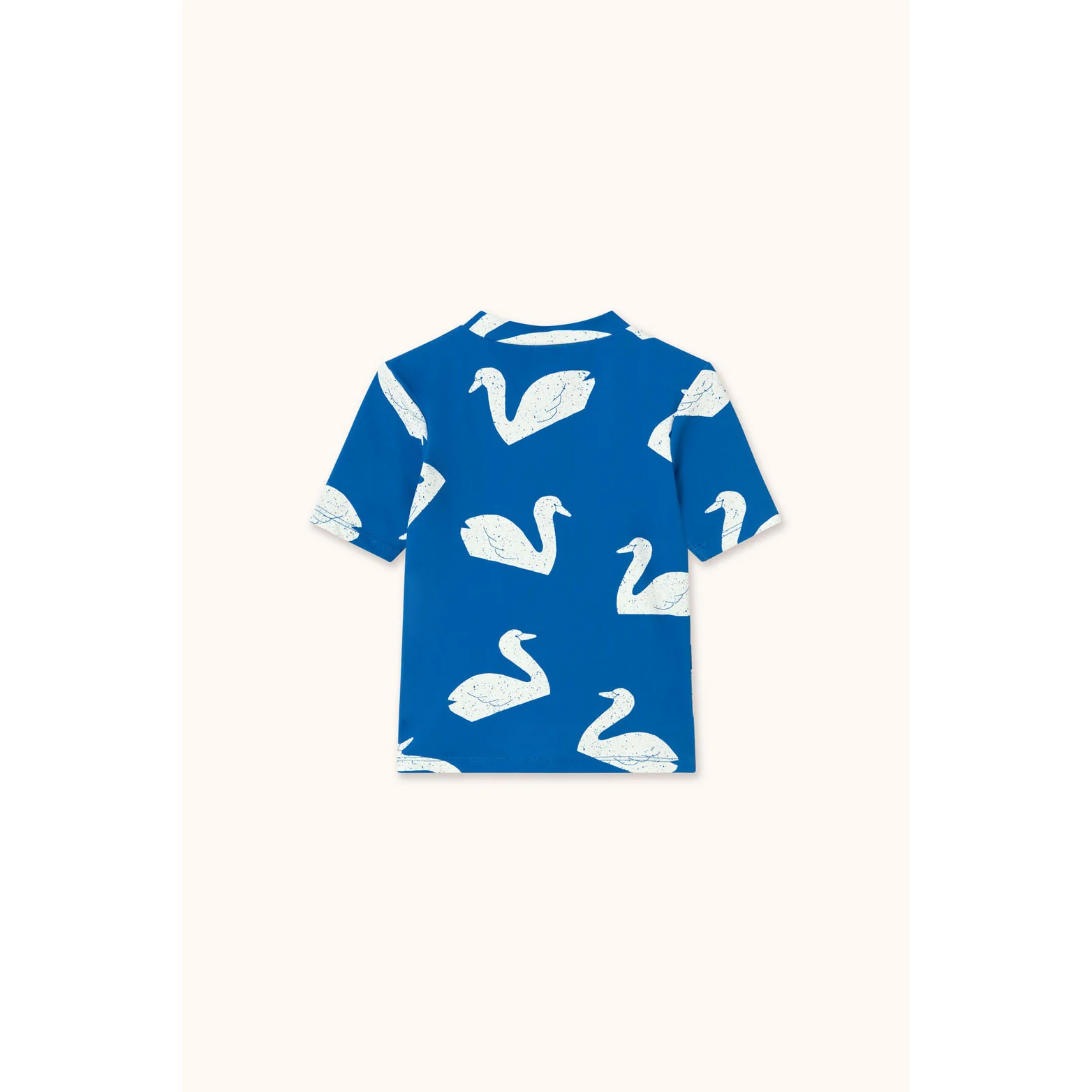 Tiny Cottons Blue Big Swans Swim Tee - Image 2
