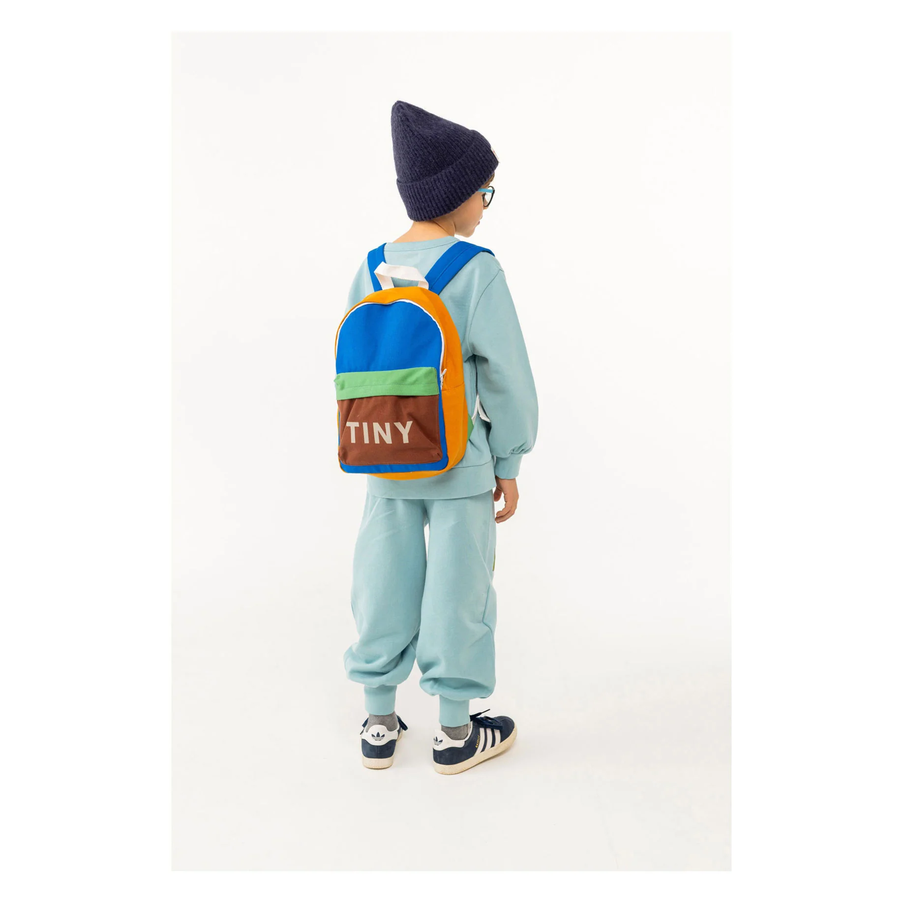 Tiny Cottons Blue/Emerald Colorblock Backpack - Image 2