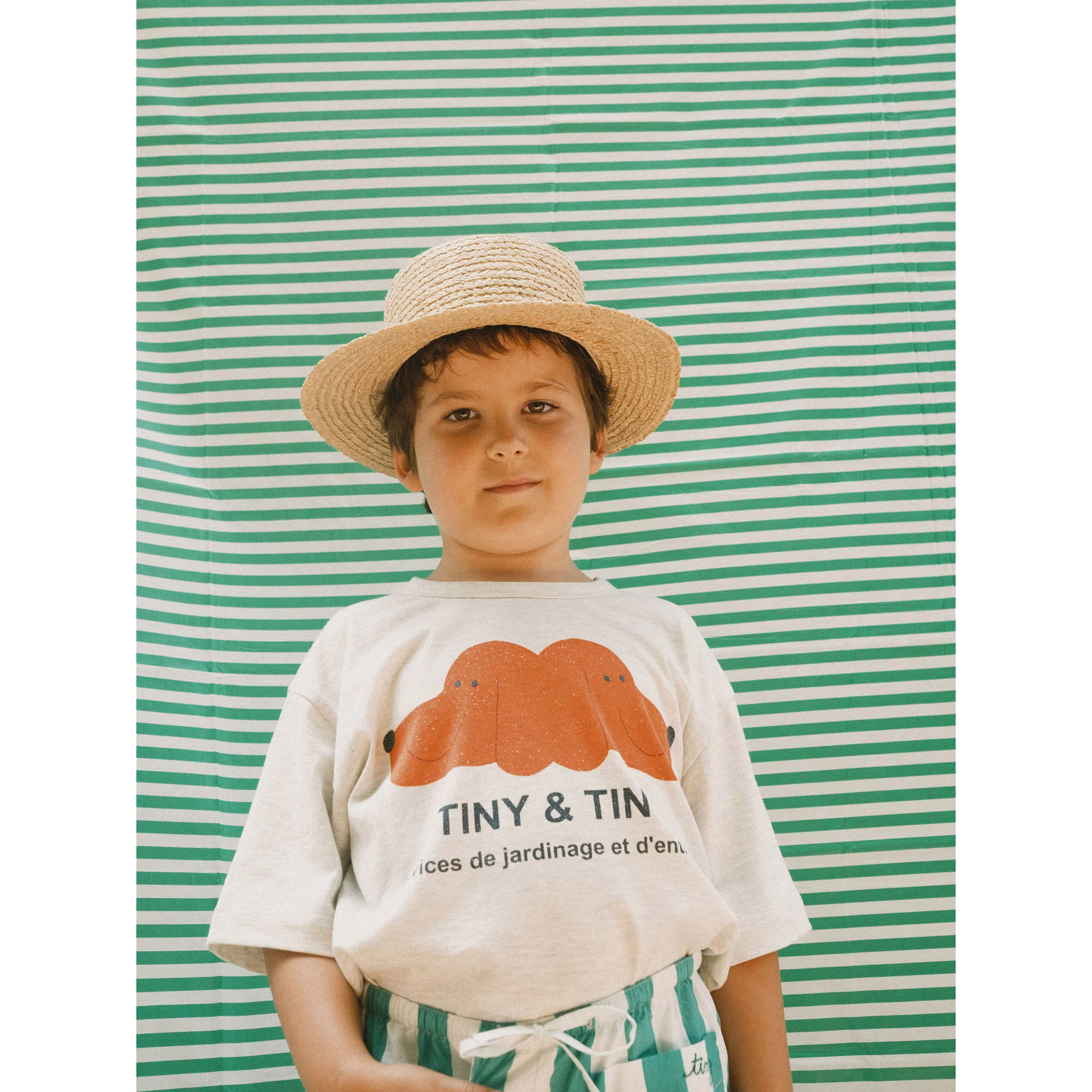 Tiny Cottons Cream Heather Tiny &Tiny Graphic Tee - Image 2