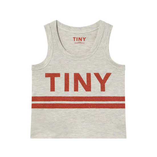 Tiny Cottons Cream Logo Tank Top