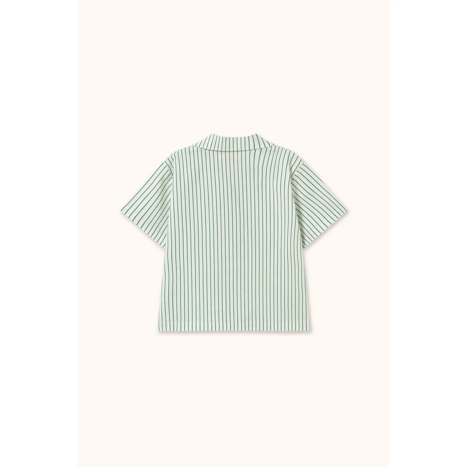 Tiny Cottons Dark Emerald Stripes Shirt - Image 2