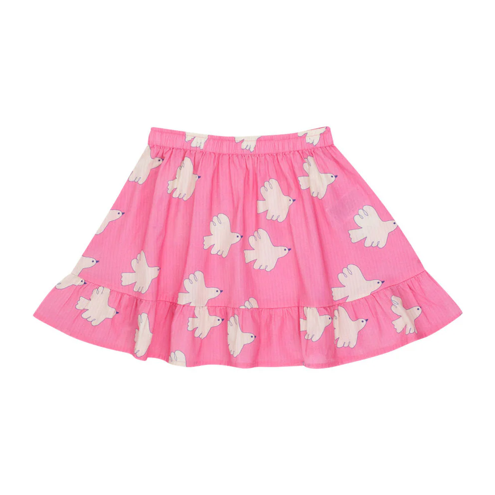 Tiny Cottons Dark Pink Doves Skirt