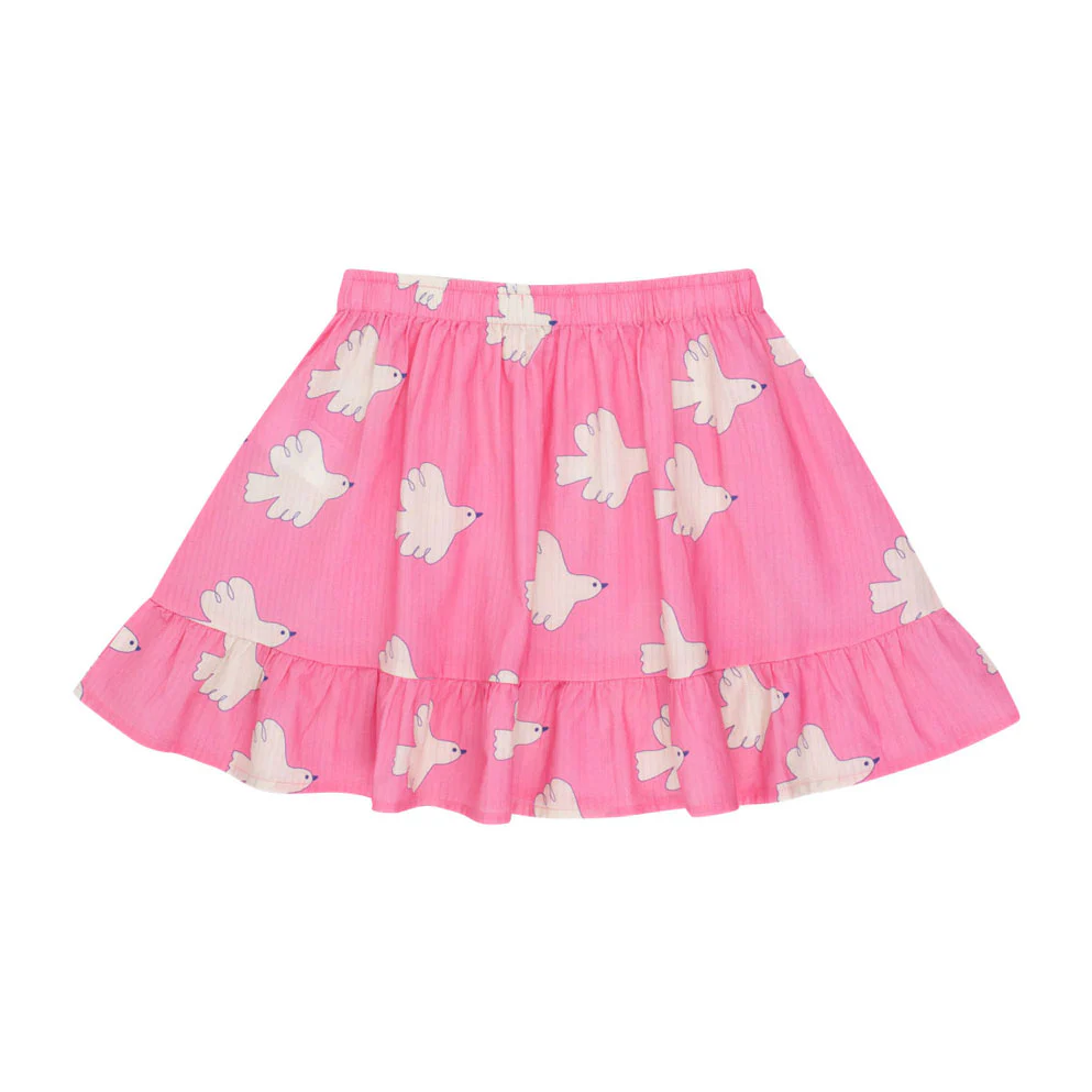 Tiny Cottons Dark Pink Doves Skirt - Image 2
