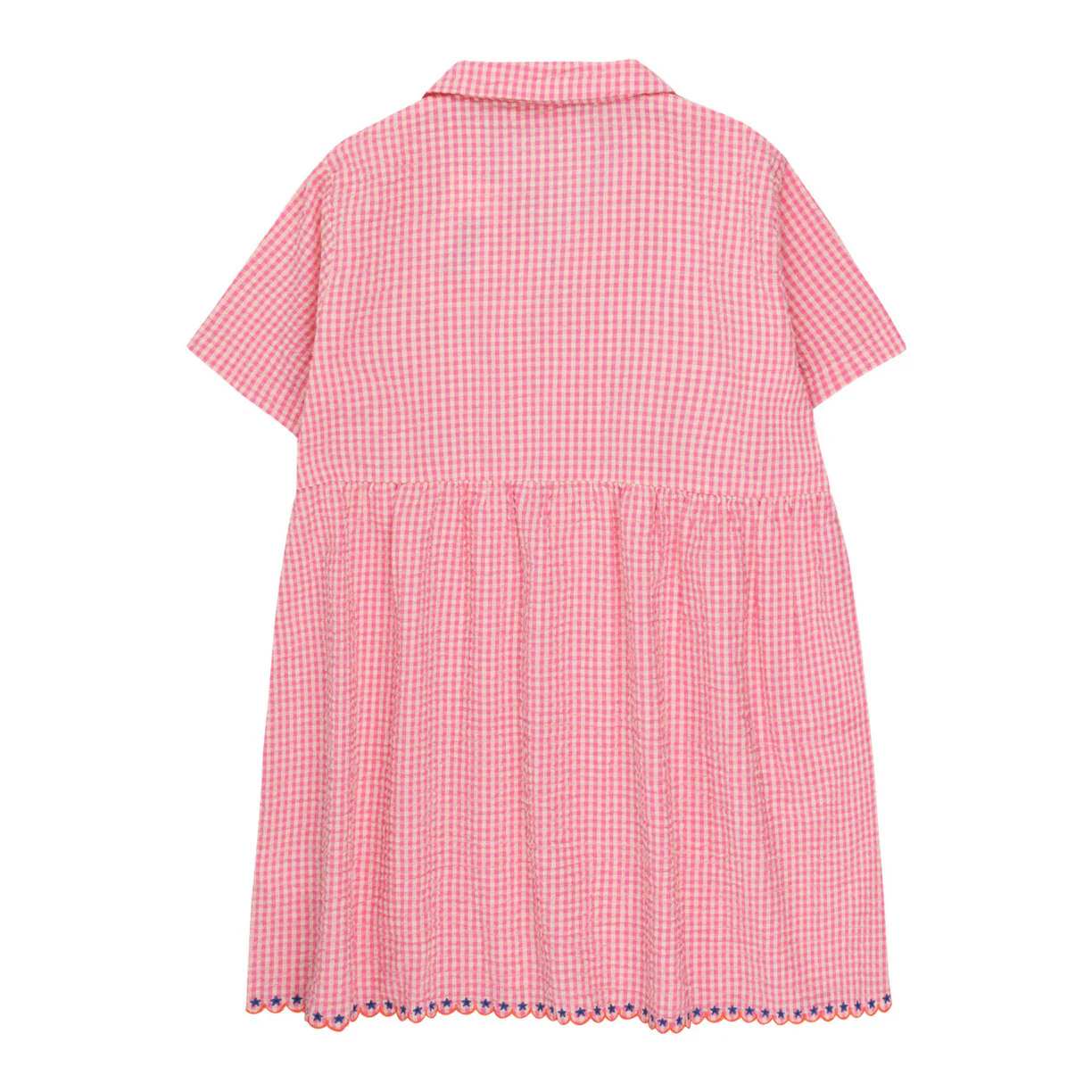 Tiny Cottons Dark Pink Flamingos V Neck Dress - Image 2