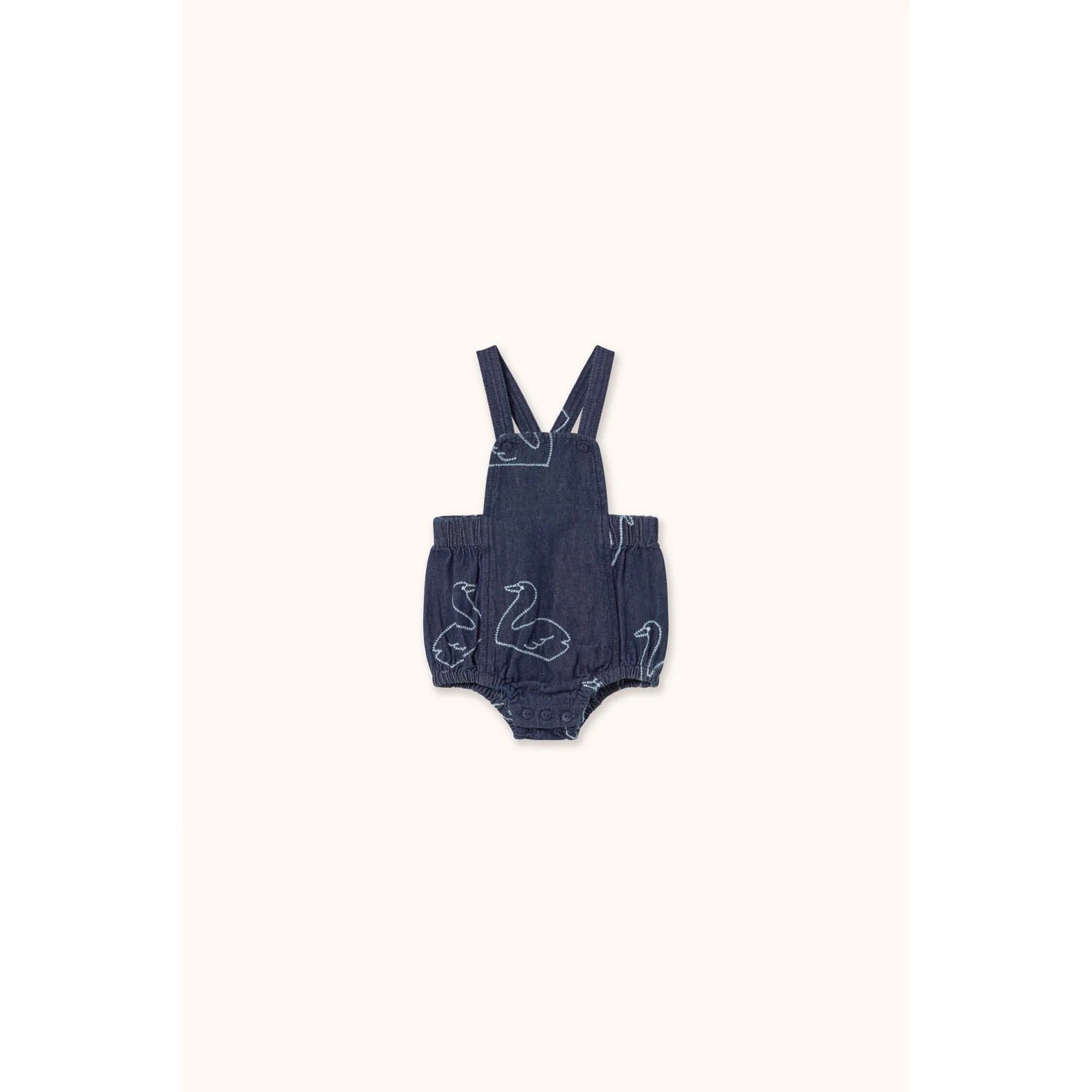Tiny Cottons Dark Wash Denim Big Swans Denim Bodysuit