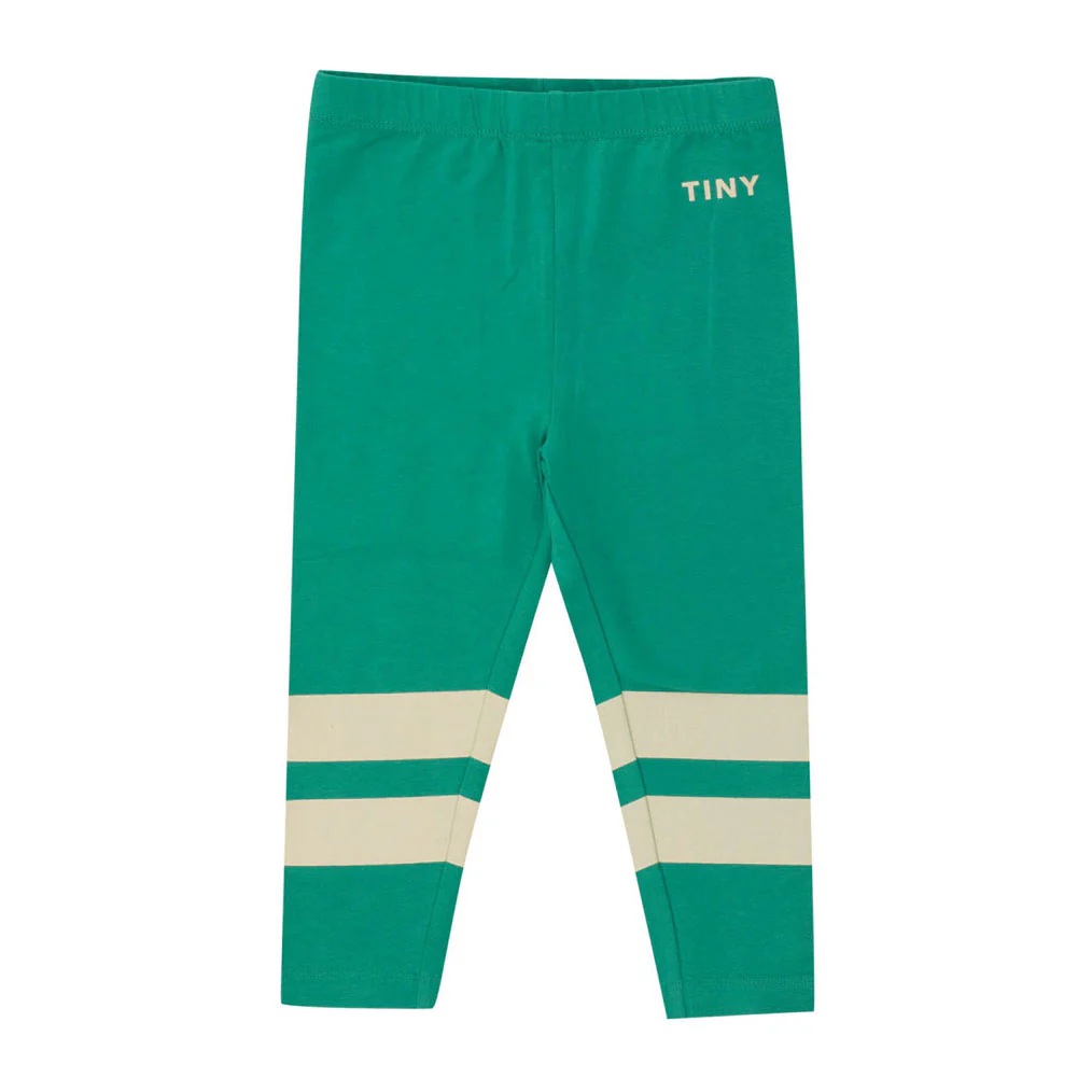 Tiny Cottons Deep Green Stripes Leggings