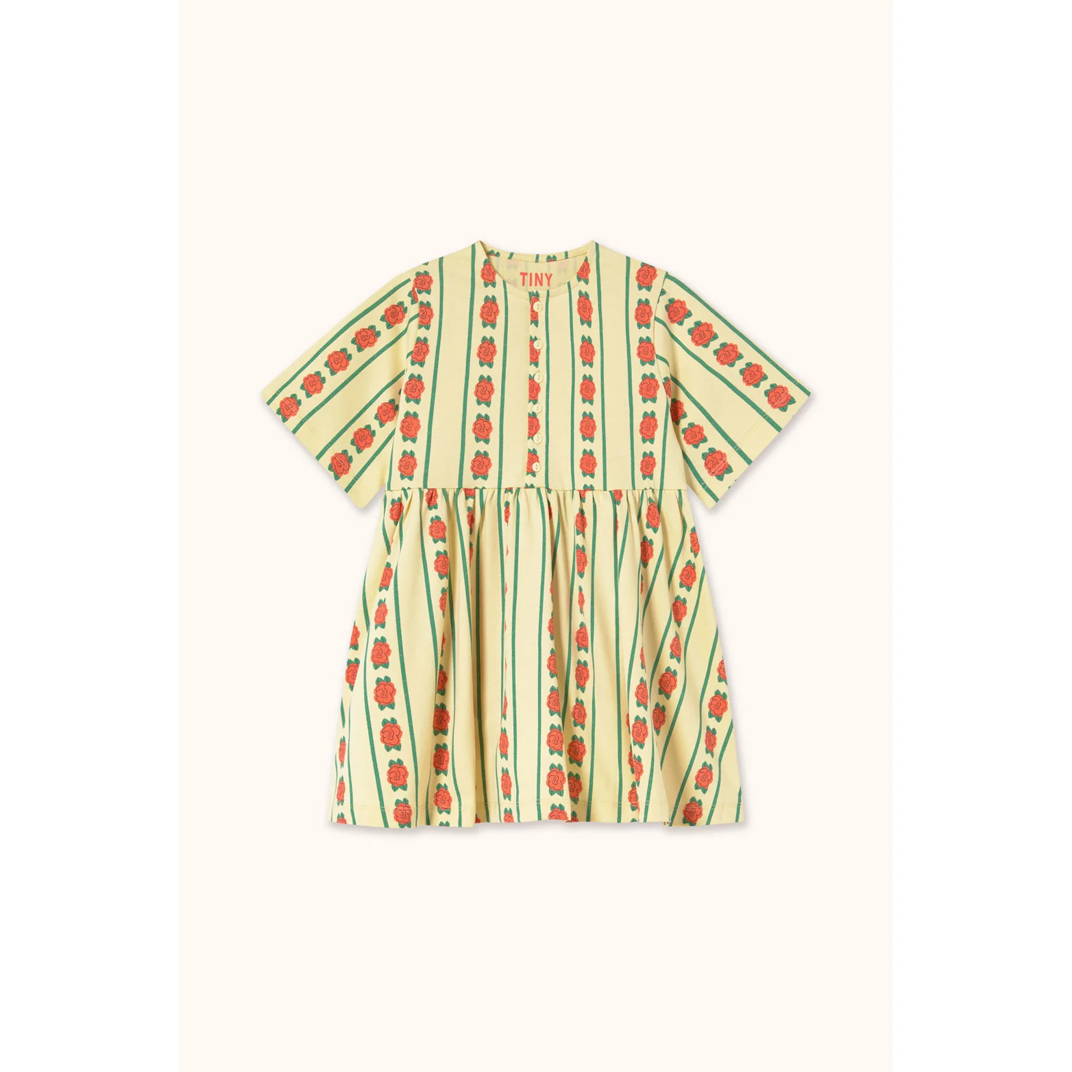 Tiny Cottons Dusty Yellow Rose Dress