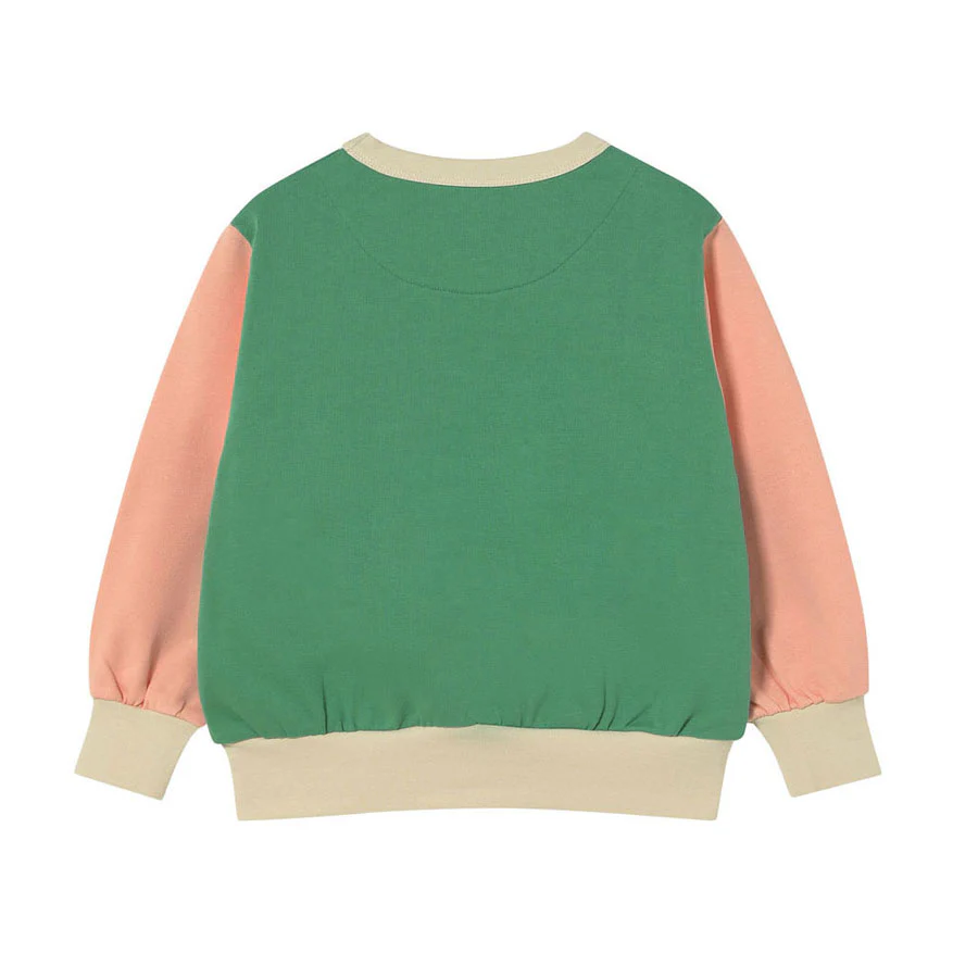 Tiny Cottons Emerald Color Block Sweatshirt - Image 2