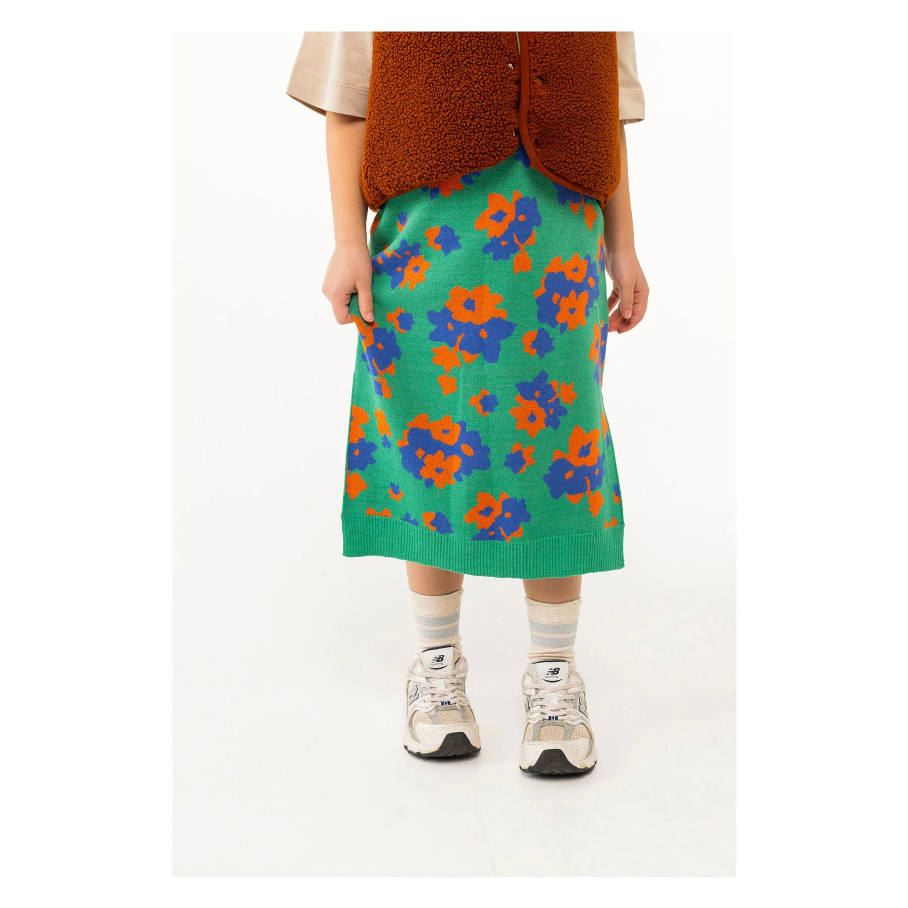 Tiny Cottons Emerald Flowers Long Skirt - Image 2