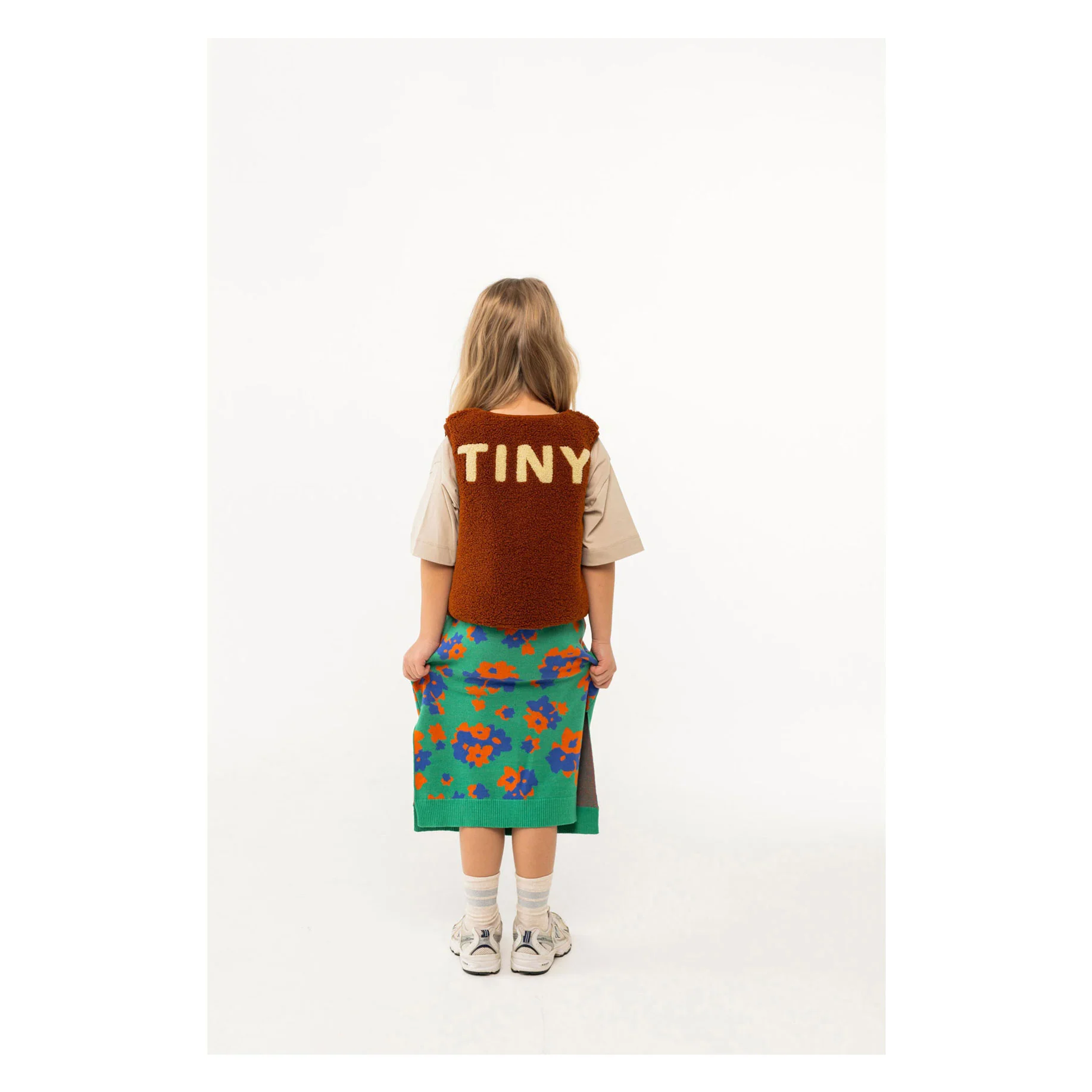 Tiny Cottons Emerald Flowers Long Skirt - Image 3