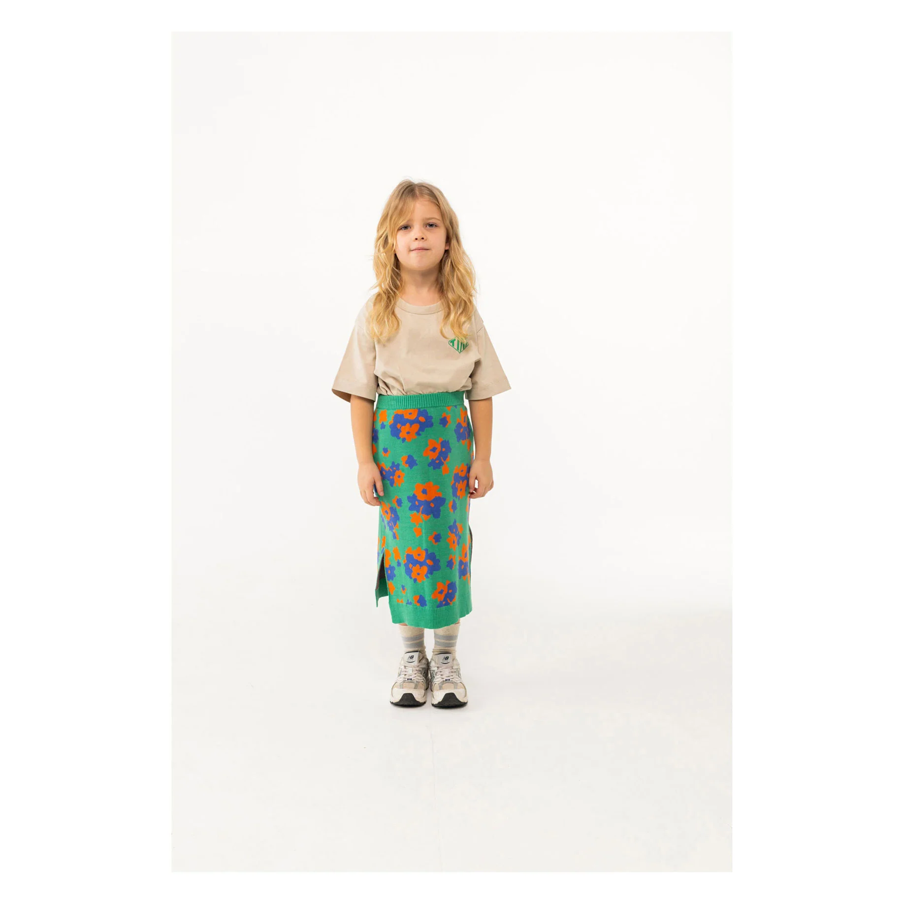 Tiny Cottons Emerald Flowers Long Skirt - Image 4