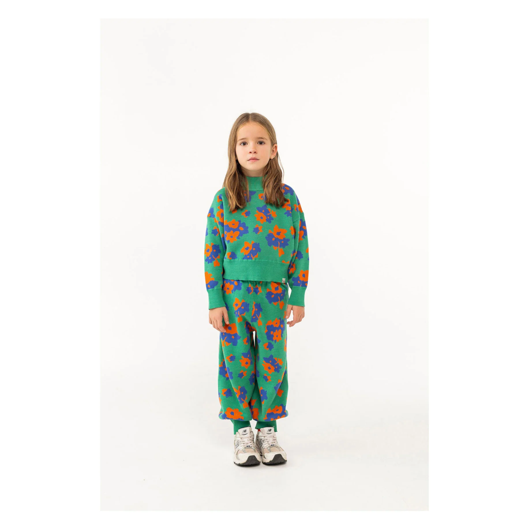 Tiny Cottons Emerald Flowers Mockneck Sweater - Image 2