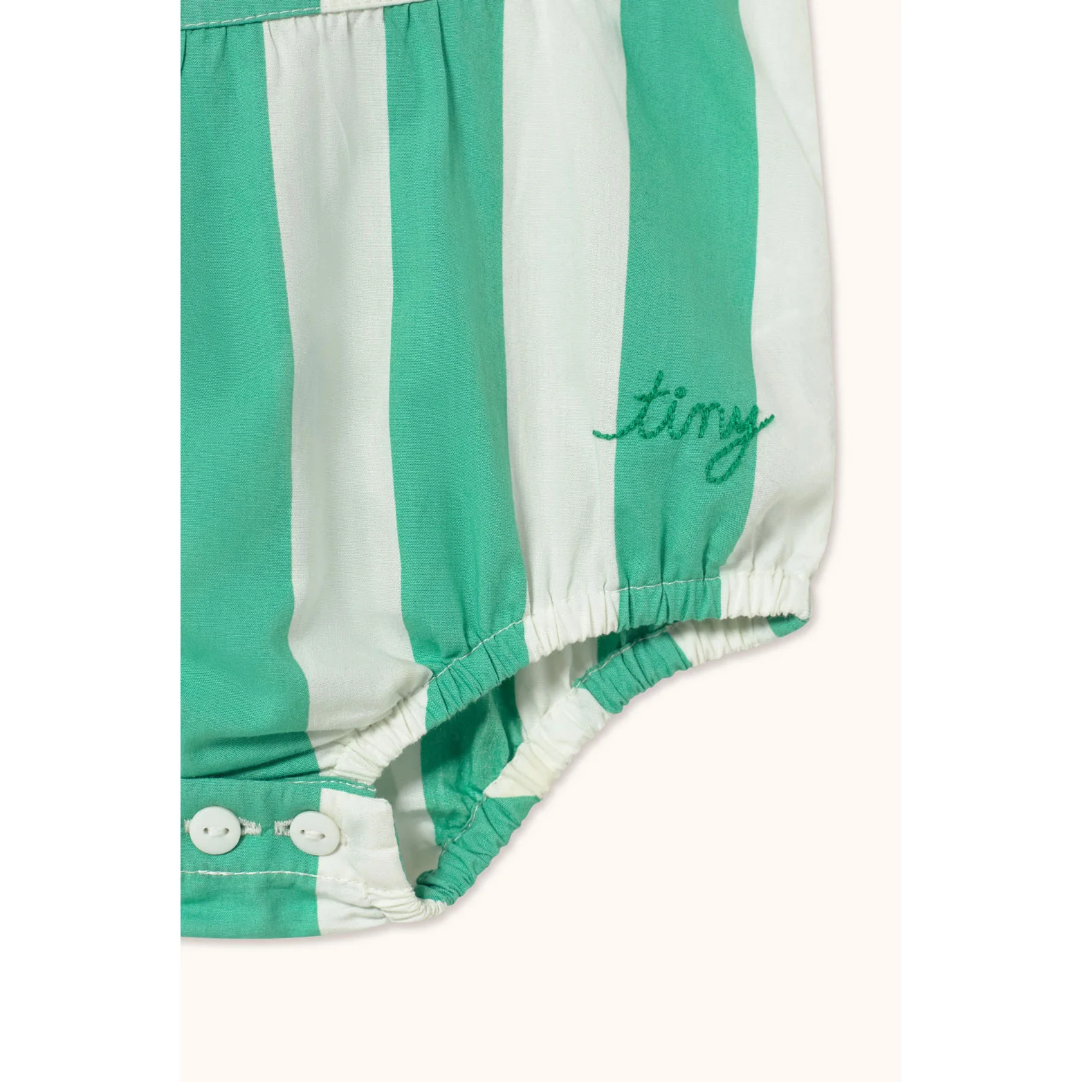 Tiny Cottons Emerald  Stripes Baby Bodysuit - Image 3