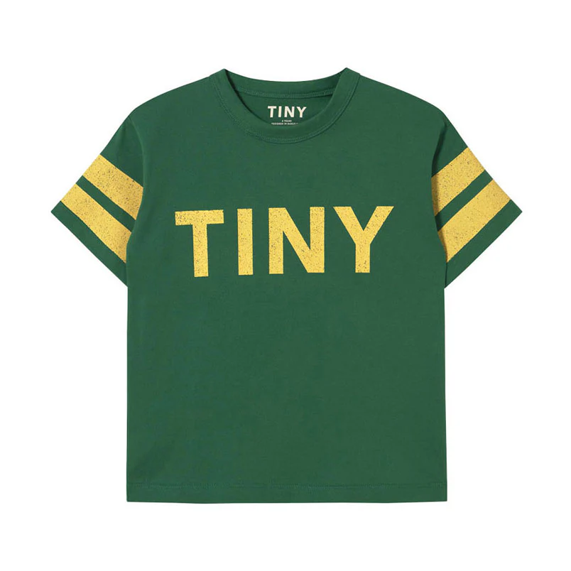 Tiny Cottons Emerald Stripes Logo Tee