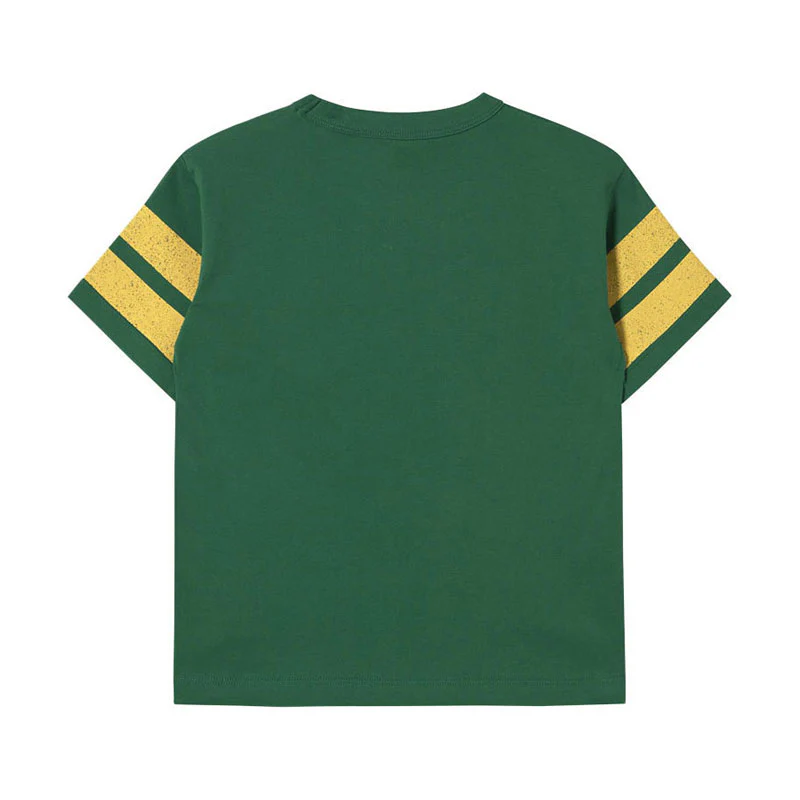 Tiny Cottons Emerald Stripes Logo Tee - Image 2