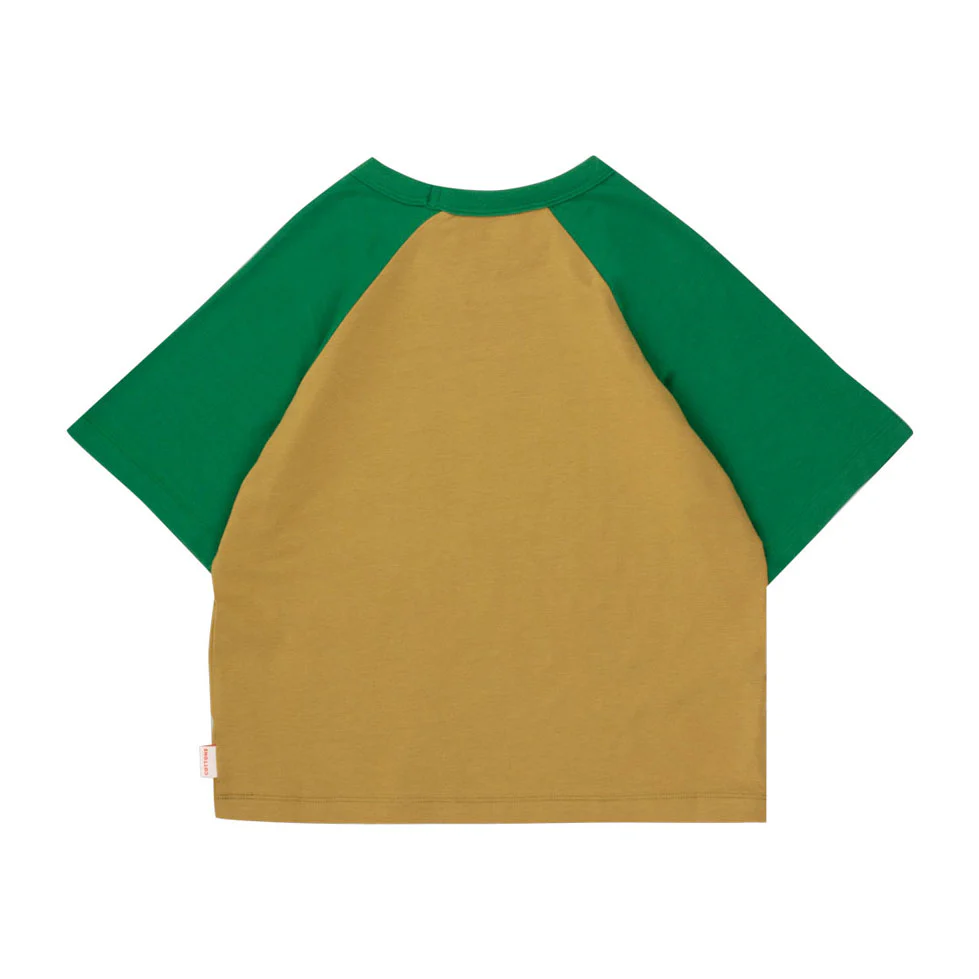 Tiny Cottons Green Ochre/Pine Green Wonderland Tee - Image 2