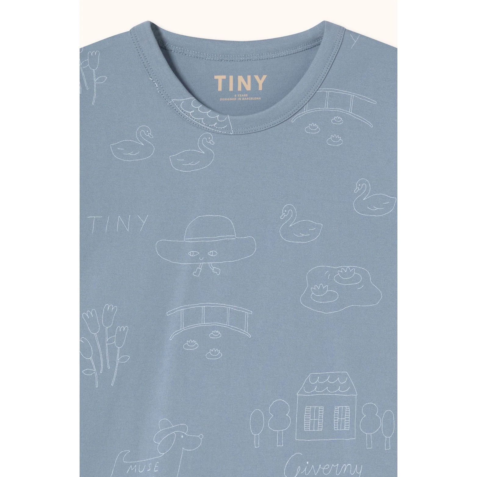 Tiny Cottons Grey Tiny Giverny Knitted Tee - Image 4
