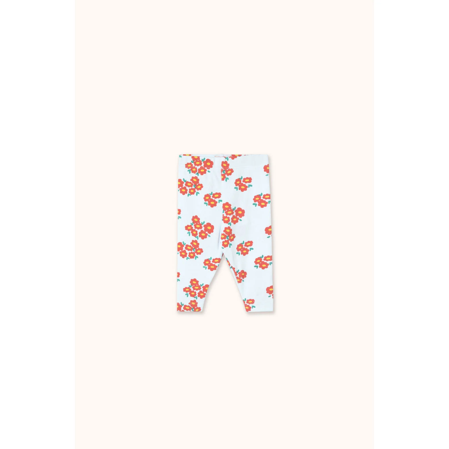Tiny Cottons Ice Blue Blossoms Rib Baby Pant