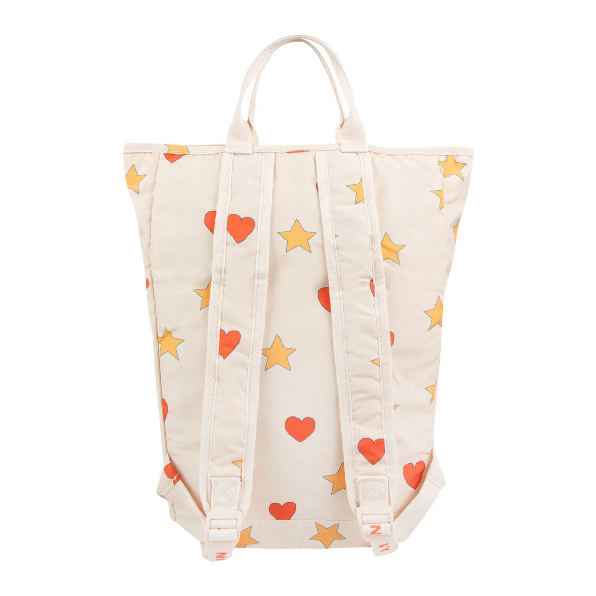 Tiny Cottons Light Cream Hearts Stars Totepack - Image 4