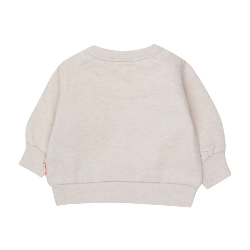 Tiny Cottons Light Cream Heather Tiny Clown Baby Sweatshirt - Image 2