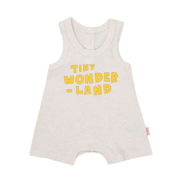 Tiny Cottons Light Cream Heather Tiny Wonderland One-Piece