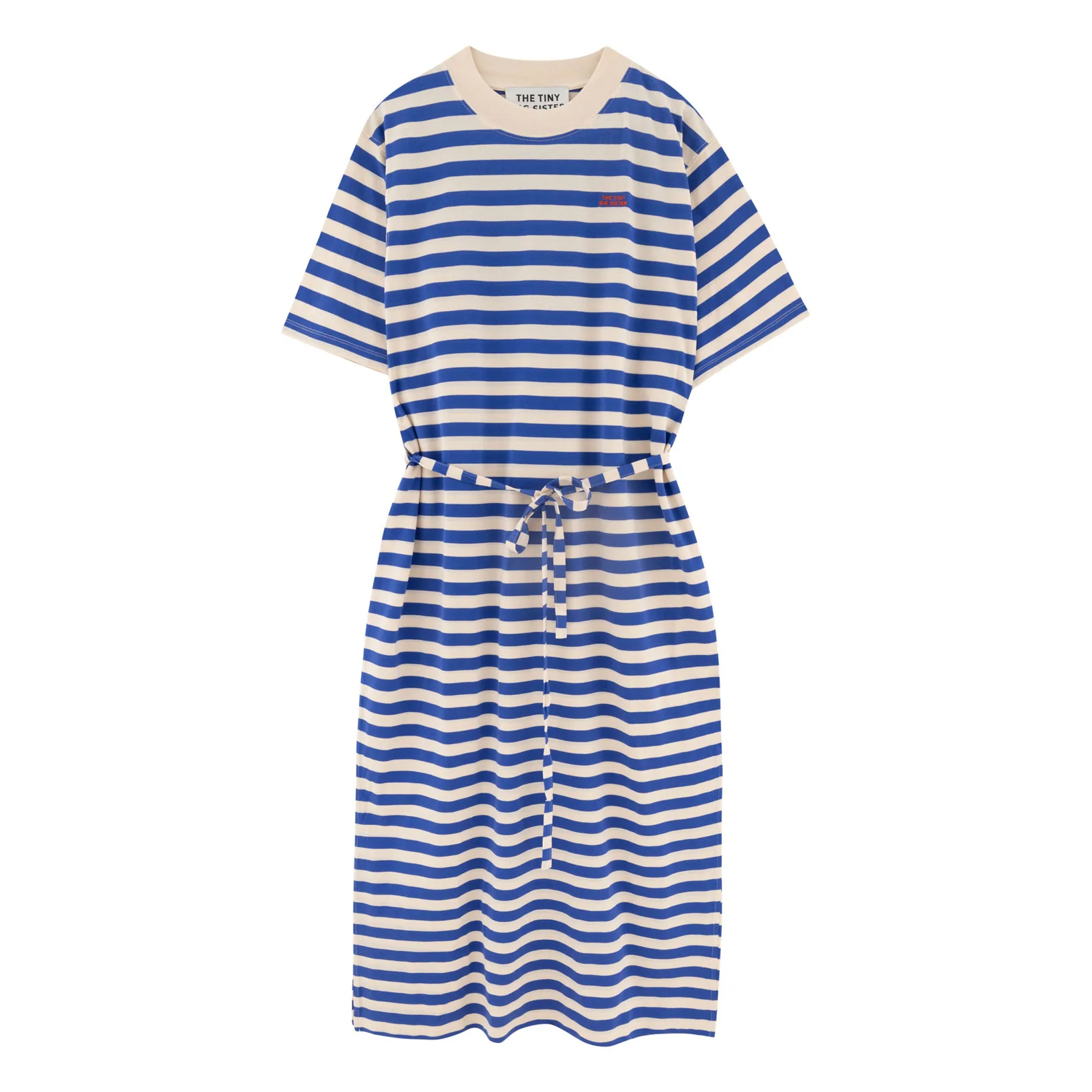 Tiny Cottons Light Cream/Ultramarine Womens Striped Relaxed Dress