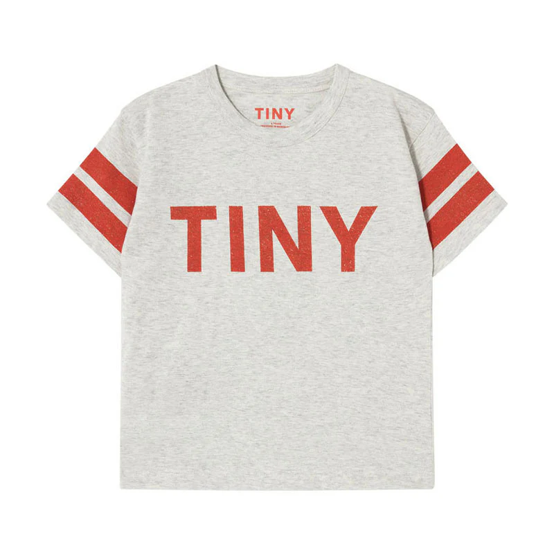 Tiny Cottons Light Grey Heather Stripes Tiny Tee