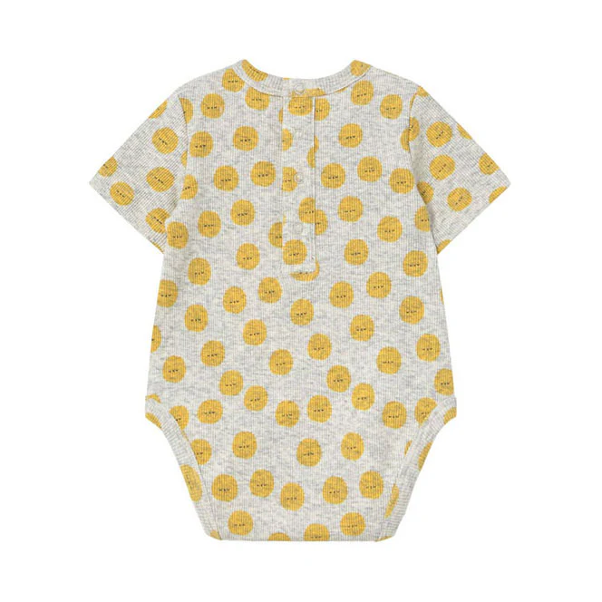 Tiny Cottons Light Grey Heather Sun Bodysuit - Image 2