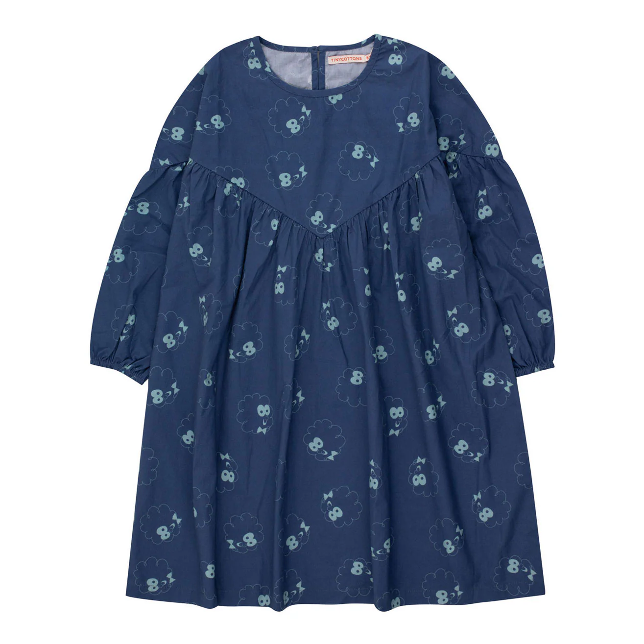 Tiny Cottons Light Navy Guest Gathered Dress
