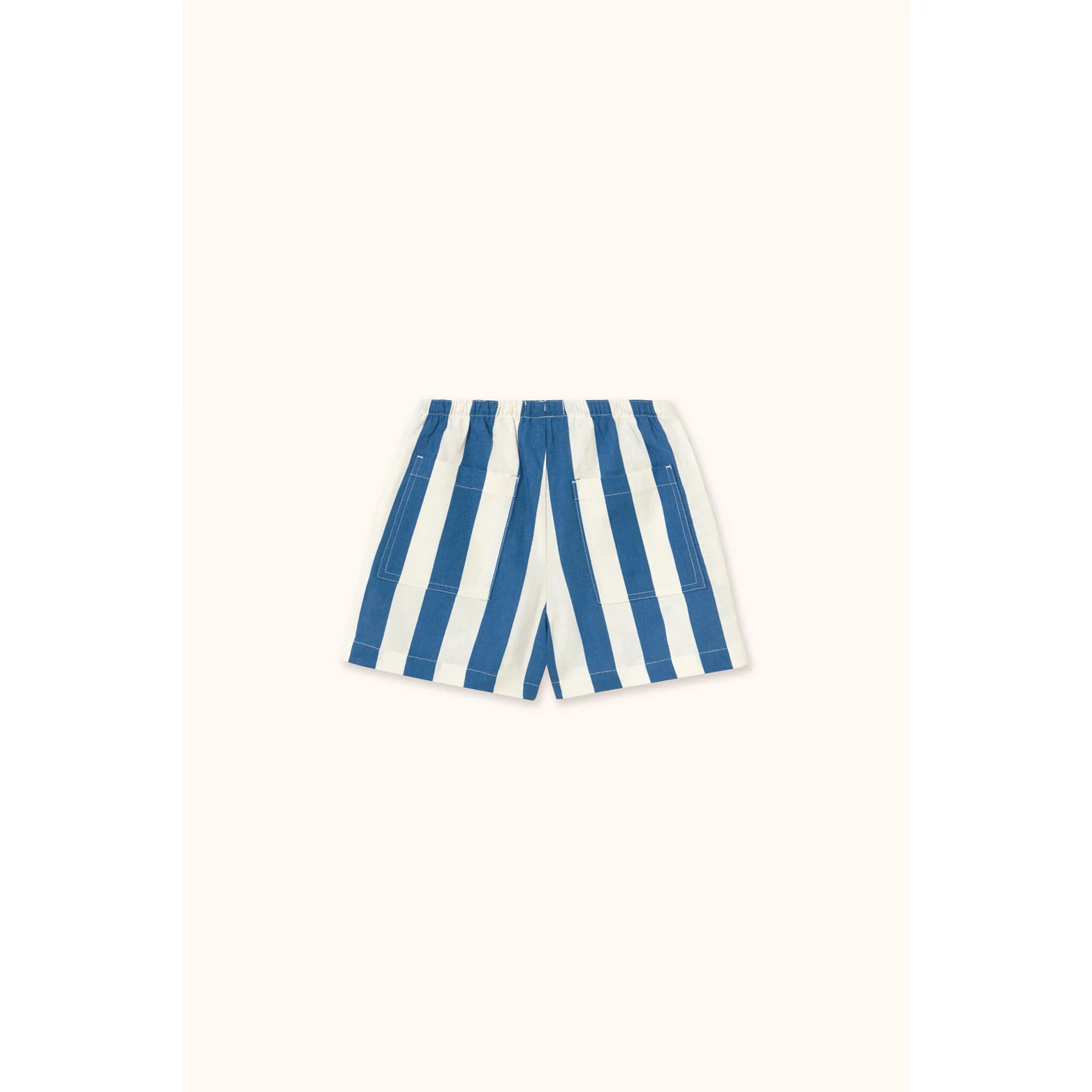 Tiny Cottons Light Navy Stripes Shorts - Image 3
