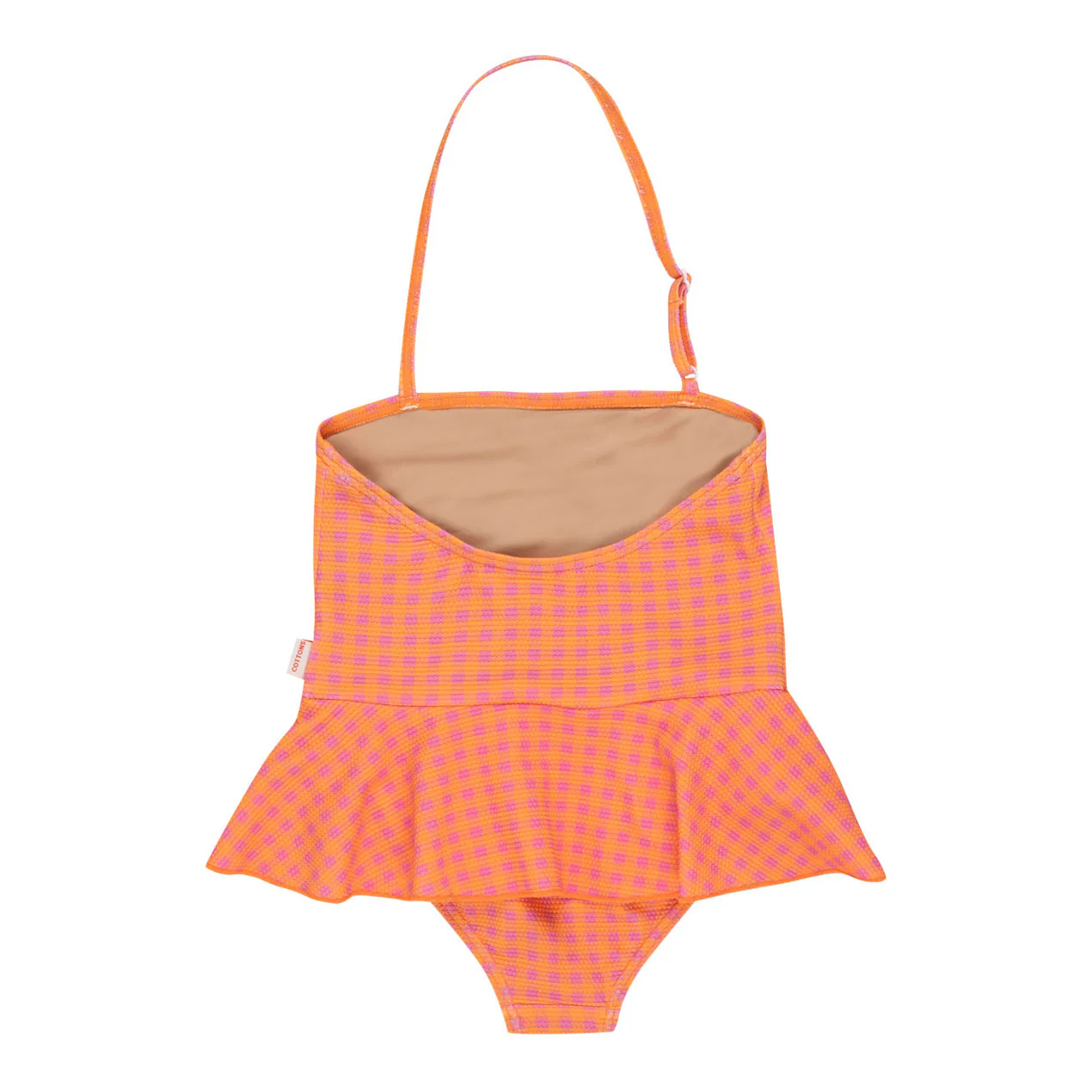 Tiny Cottons Marigold/Dark Pink Flamingos Swimsuit - Image 2