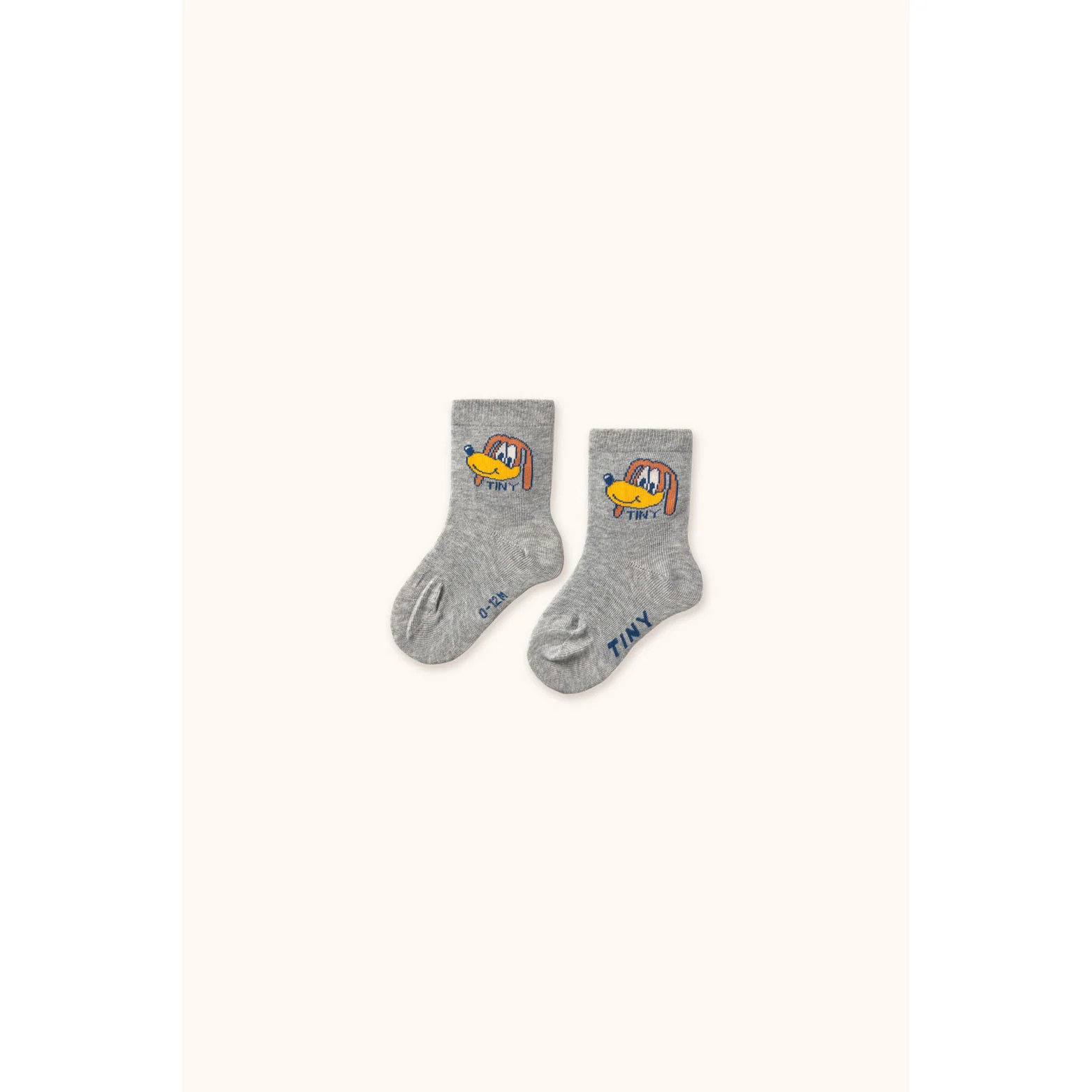 Tiny Cottons Medium Grey Heather Dog Medium Baby Socks