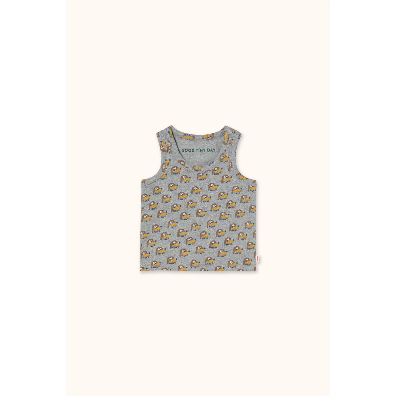 Tiny Cottons Medium Grey Heather Dogs Tank Top