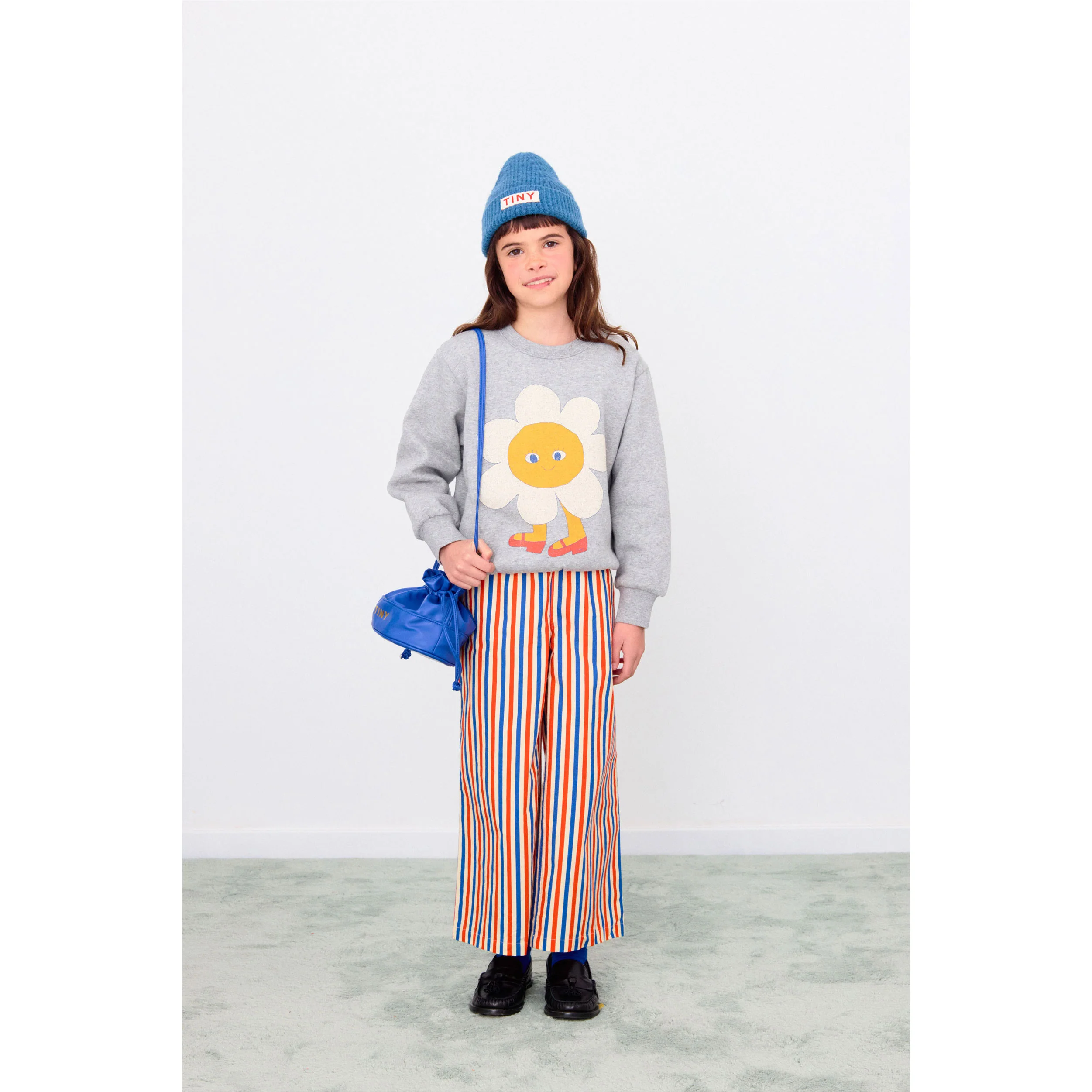 Tiny Cottons Medium Grey Heather Flower Graphic Sweatshirt - Image 2