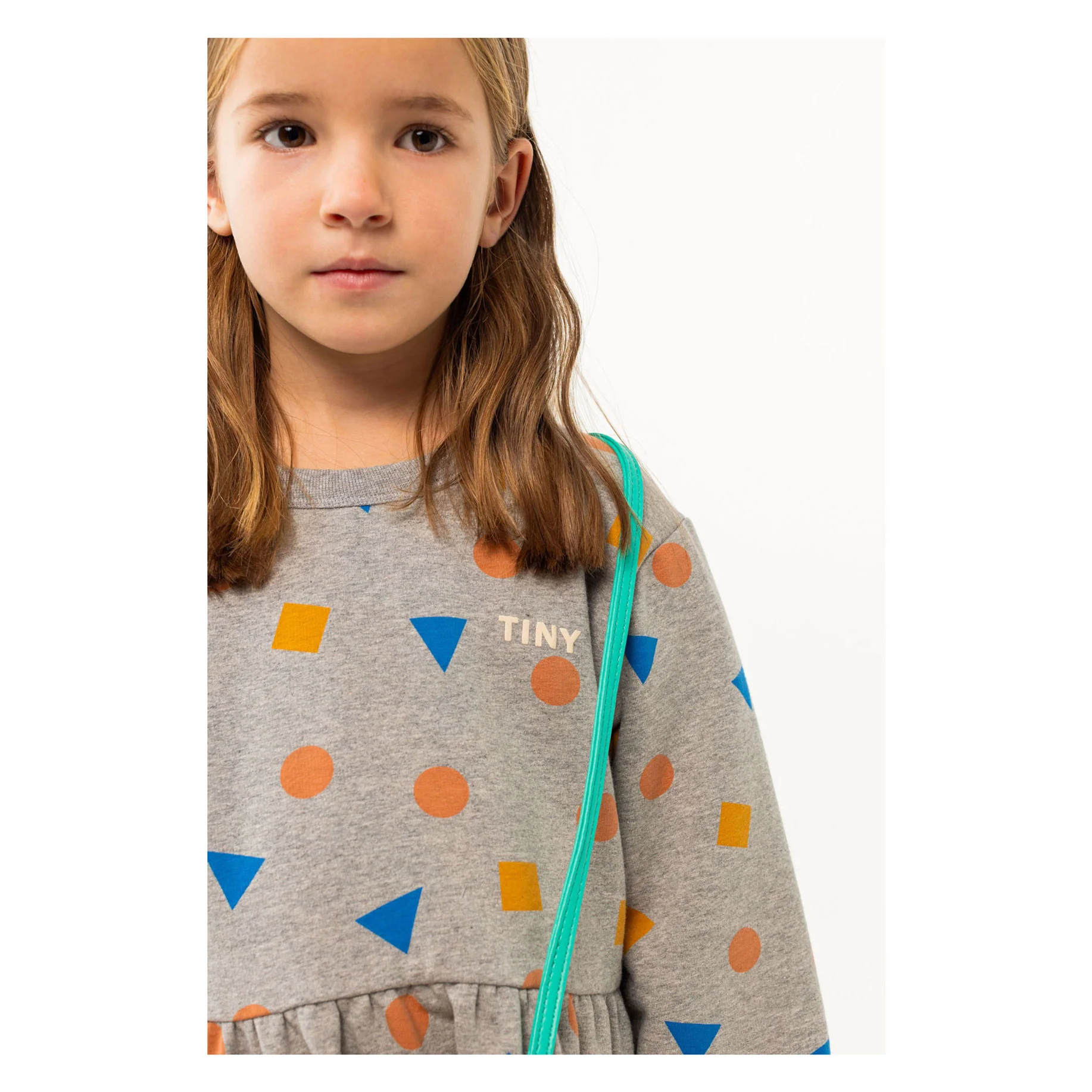 Tiny Cottons Medium Grey Heather Geometric Dress - Image 3