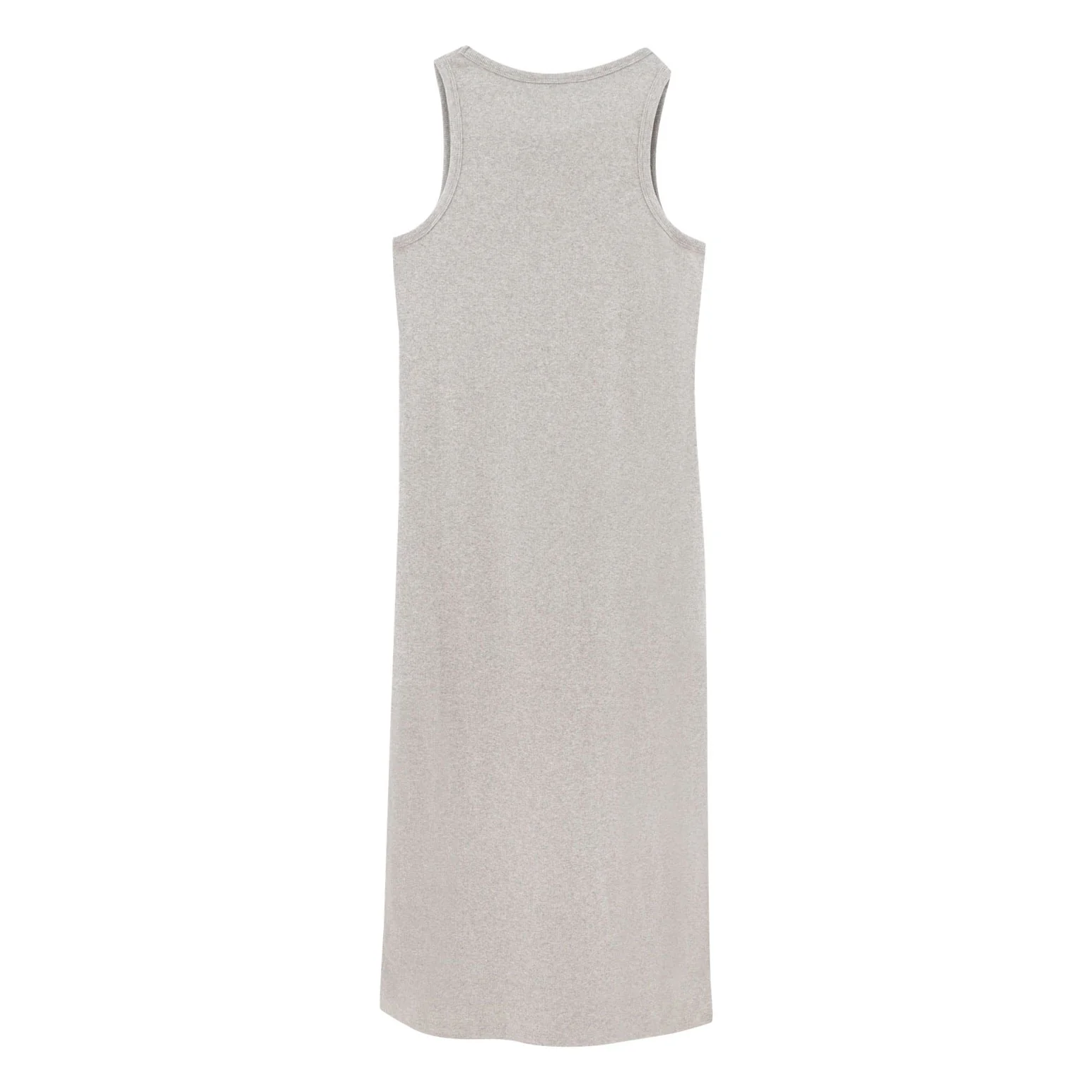 Tiny Cottons Medium Grey Heather Womens Melange Tank Midi Dress - Image 2