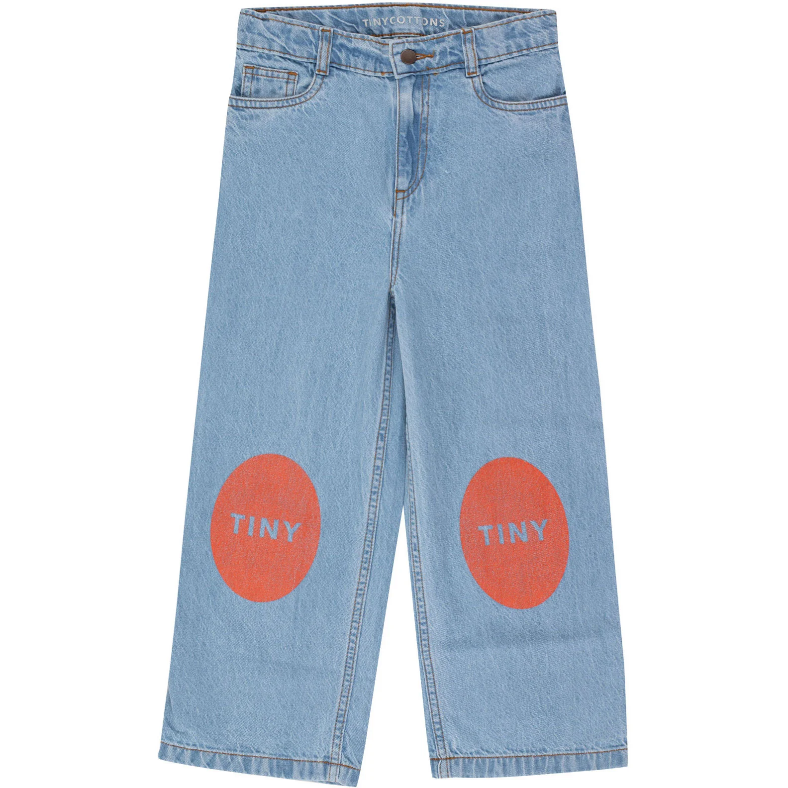 Tiny Cottons Medium Wash Denim Printed Jeans