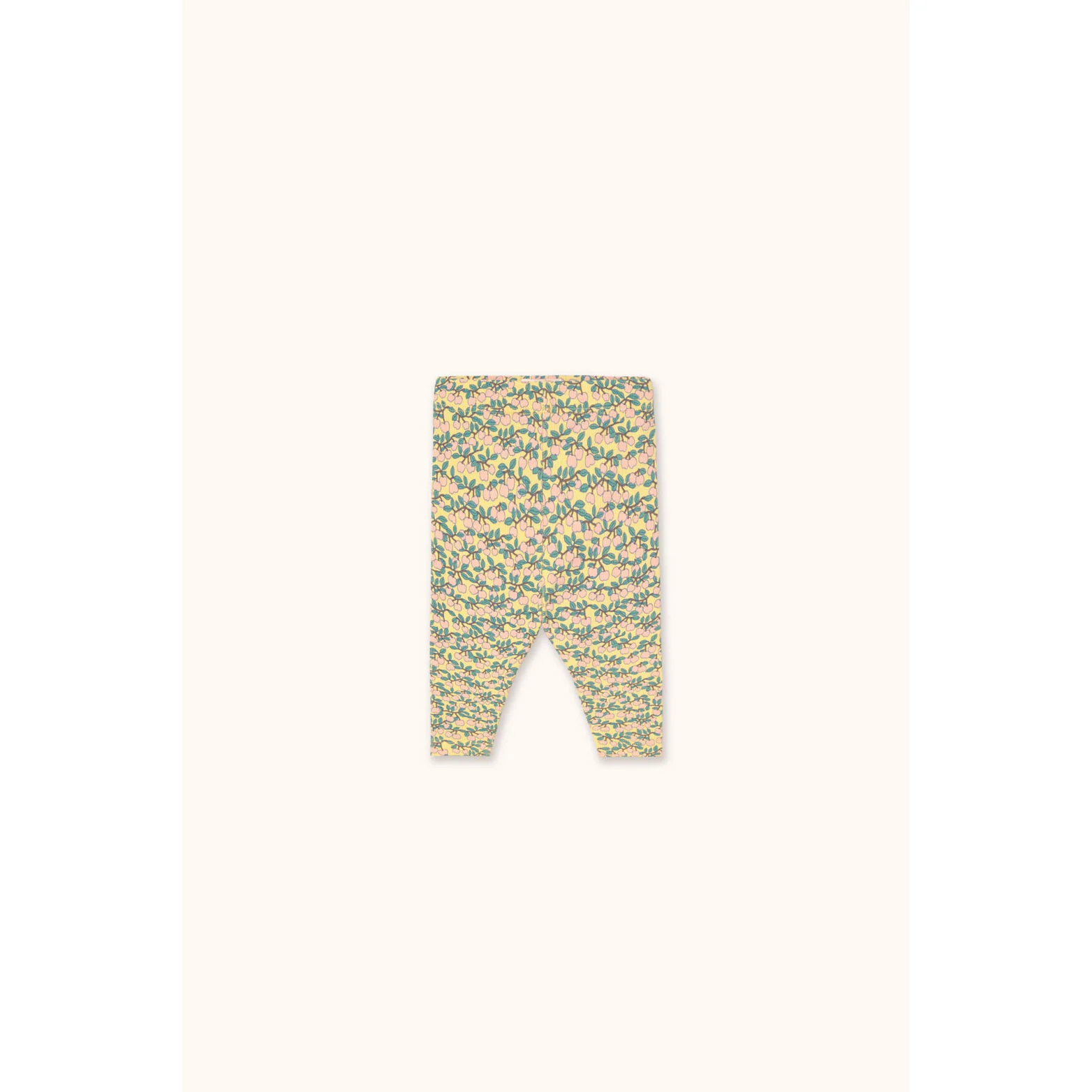 Tiny Cottons Mellow Yellow Mini Apples Aop Rib Baby Pant