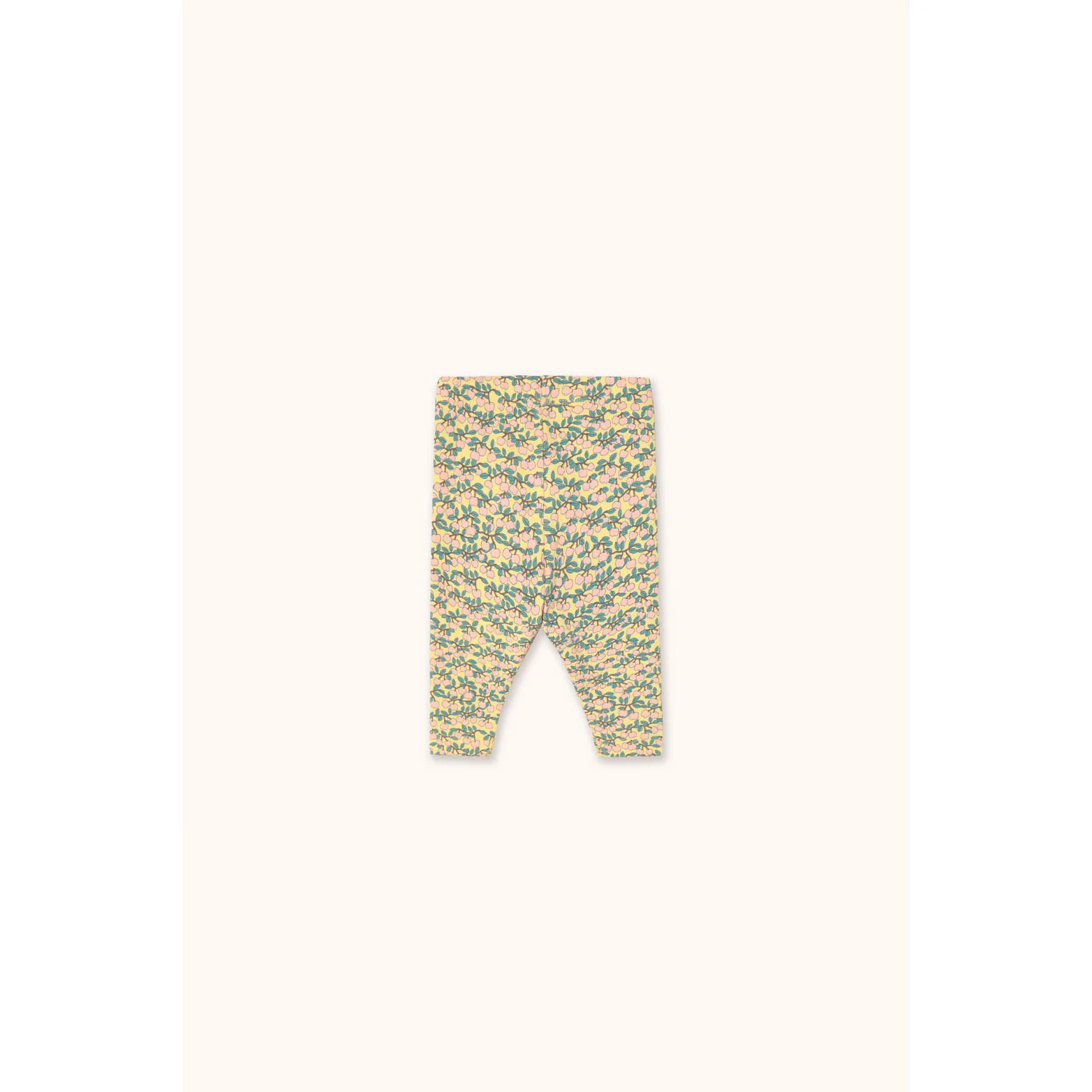Tiny Cottons Mellow Yellow Mini Apples Aop Rib Baby Pant - Image 2
