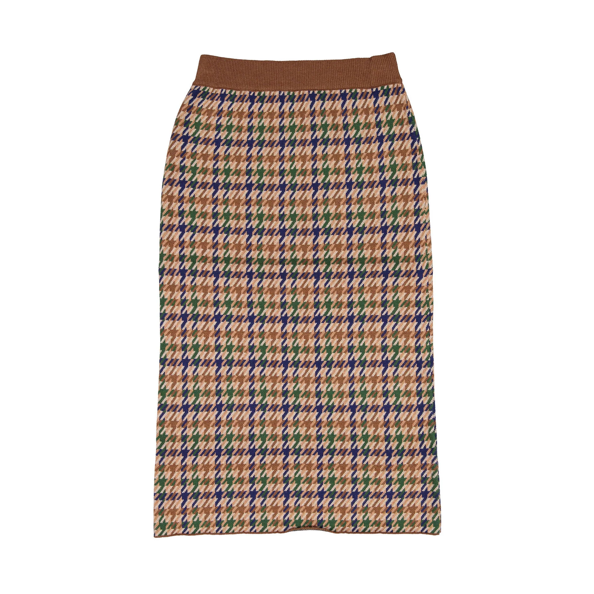 Tiny Cottons Multicolor Houndstooth Womens Skirt