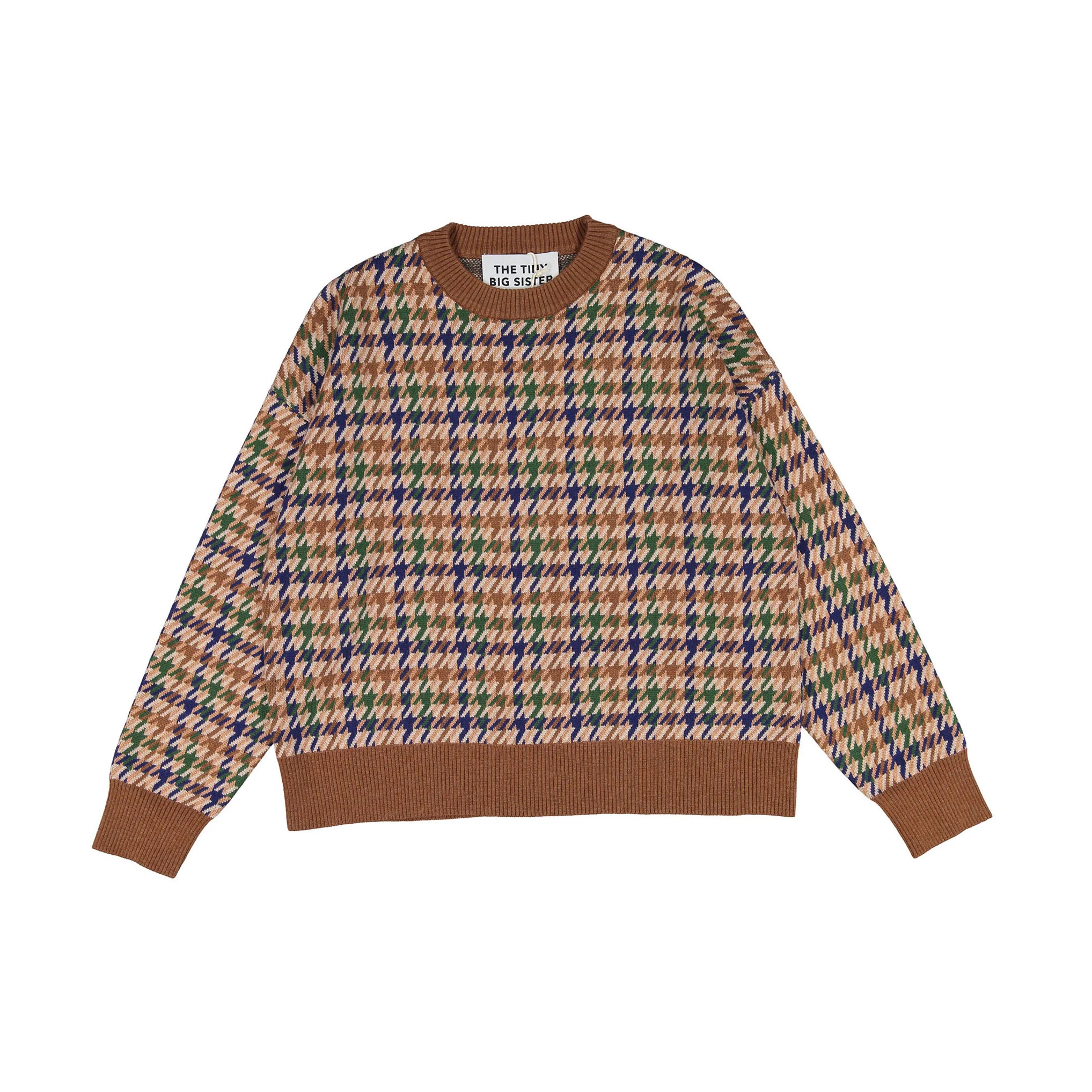 Tiny Cottons Multicolor Luca Hondstooth Womens Sweater