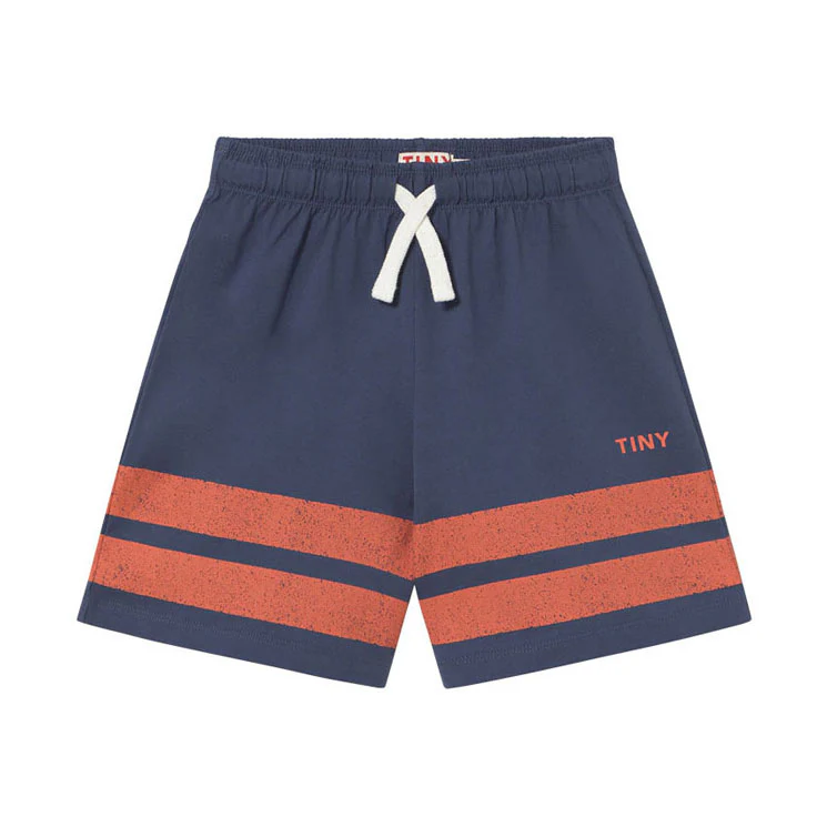 Tiny Cottons Navy Stripes Logo Short