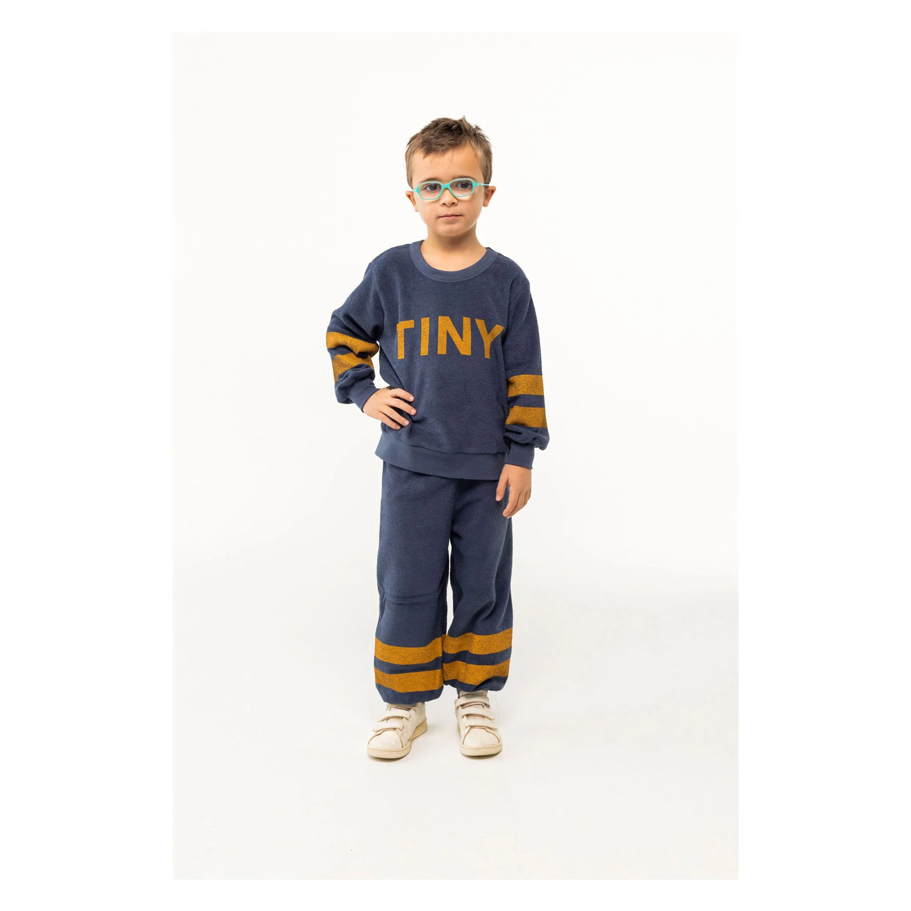 Tiny Cottons Navy Stripes Sweatshirt - Image 2